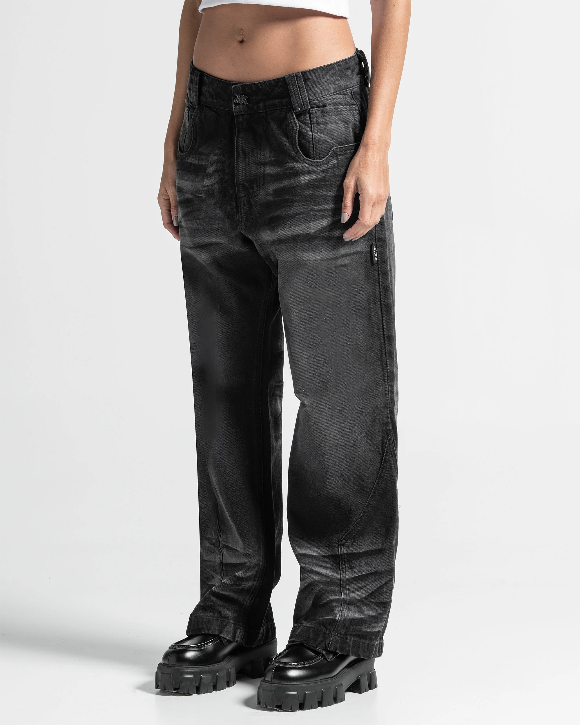 Black Denim Pant - Unisex - Image 3