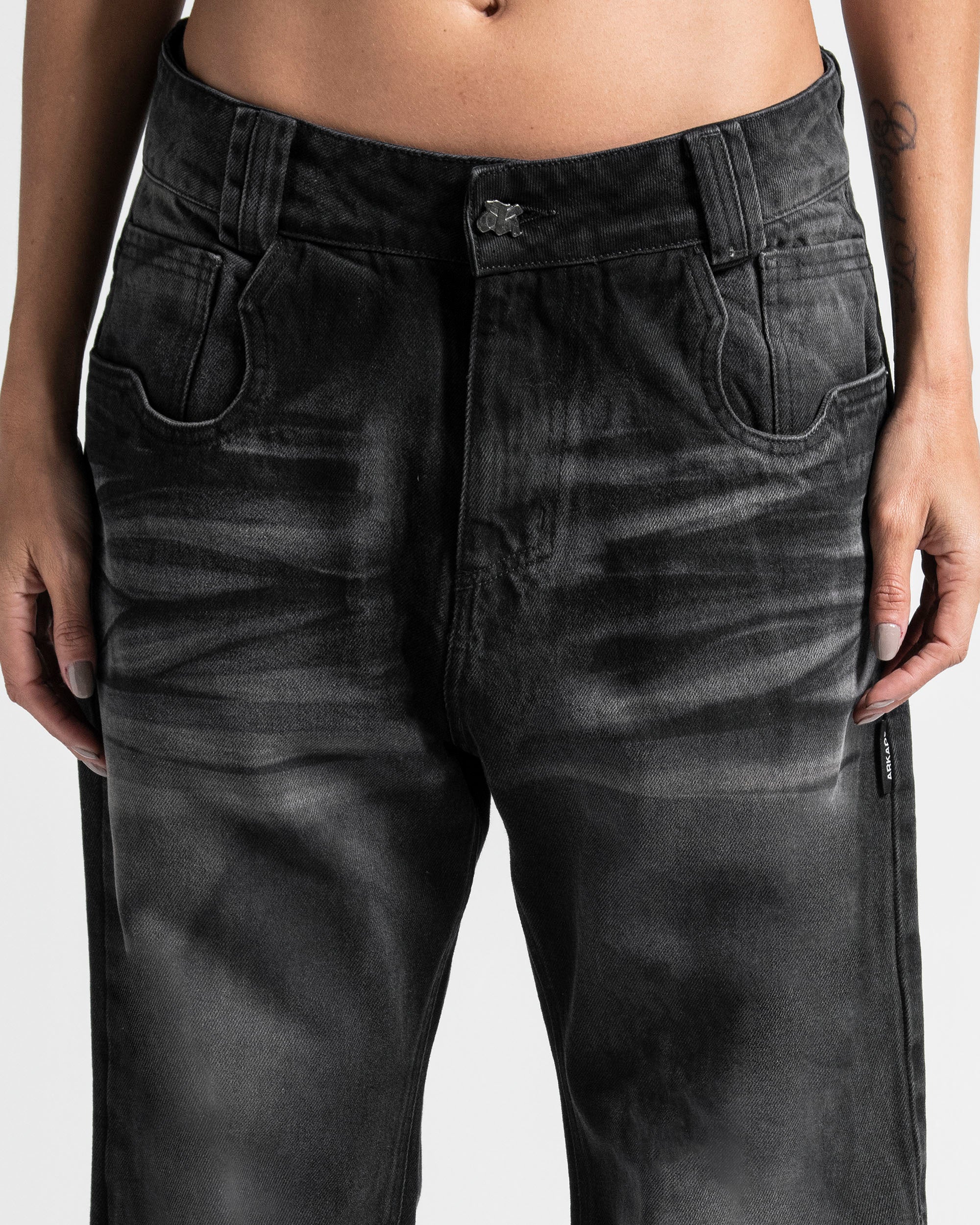 Black Denim Pant - Unisex - Image 9