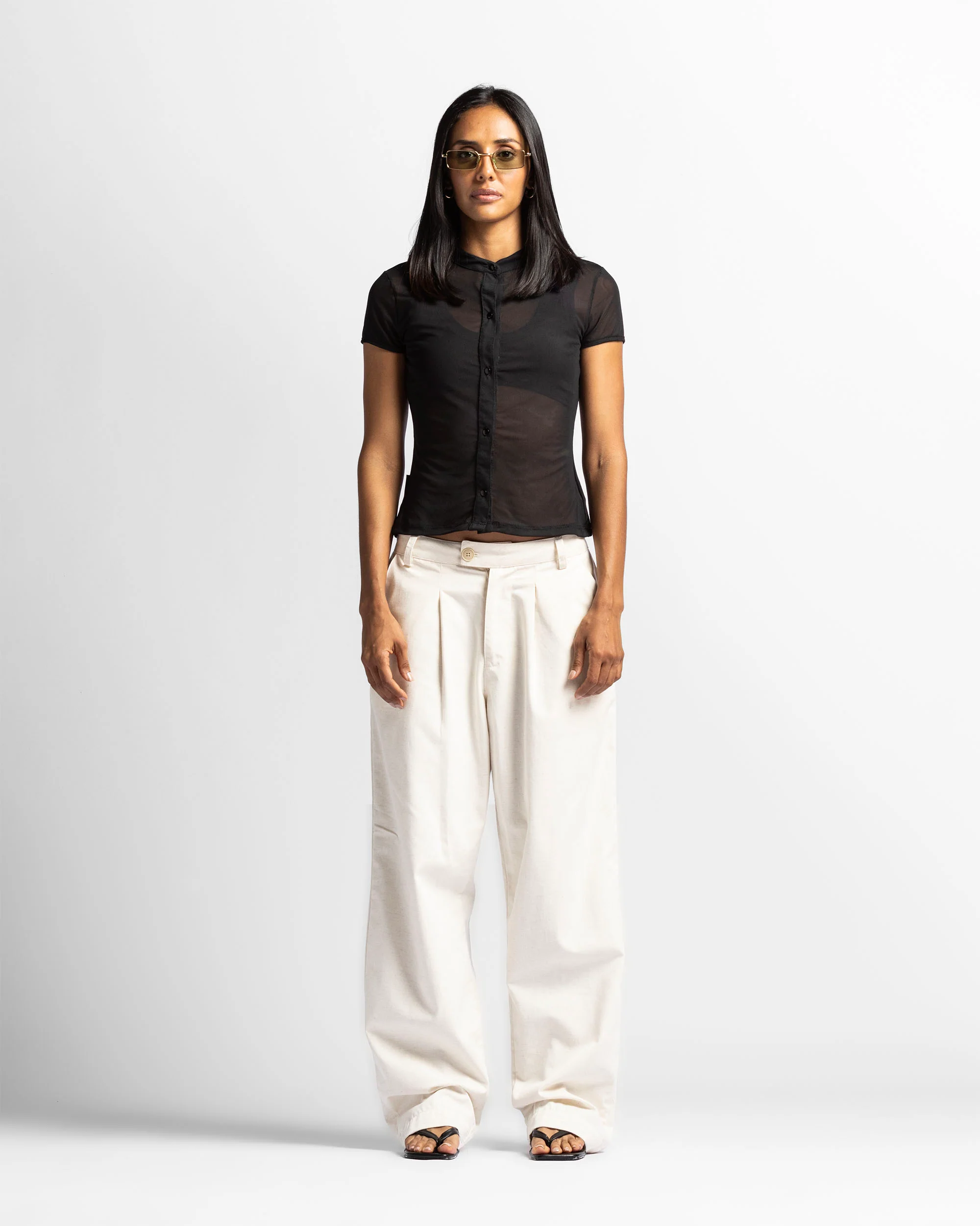 Camisa De Botones En Mesh - Image 11