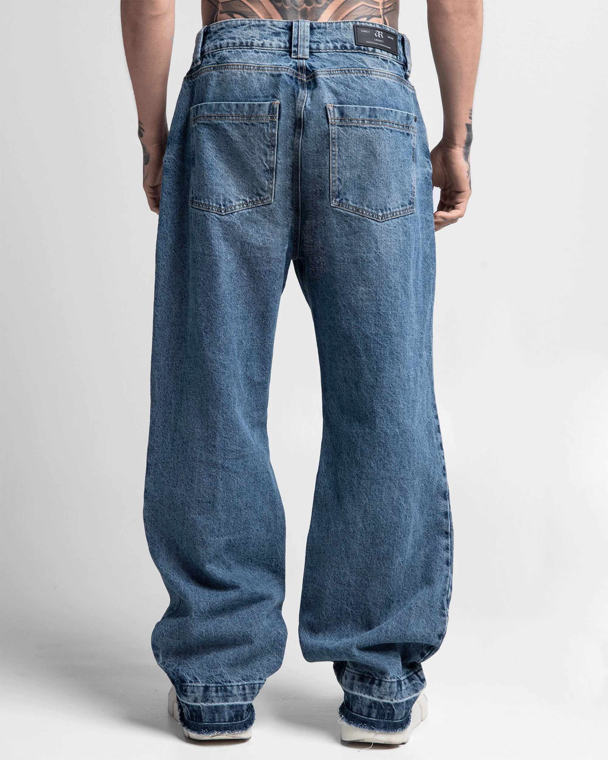 Denim Pant Azul Oscuro Destroyed - Image 3