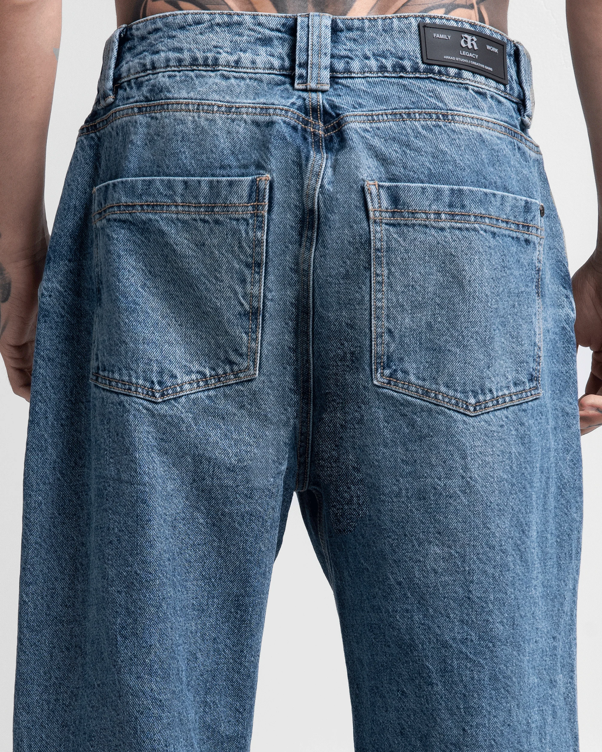 Denim Pant Azul Oscuro Destroyed - Image 4