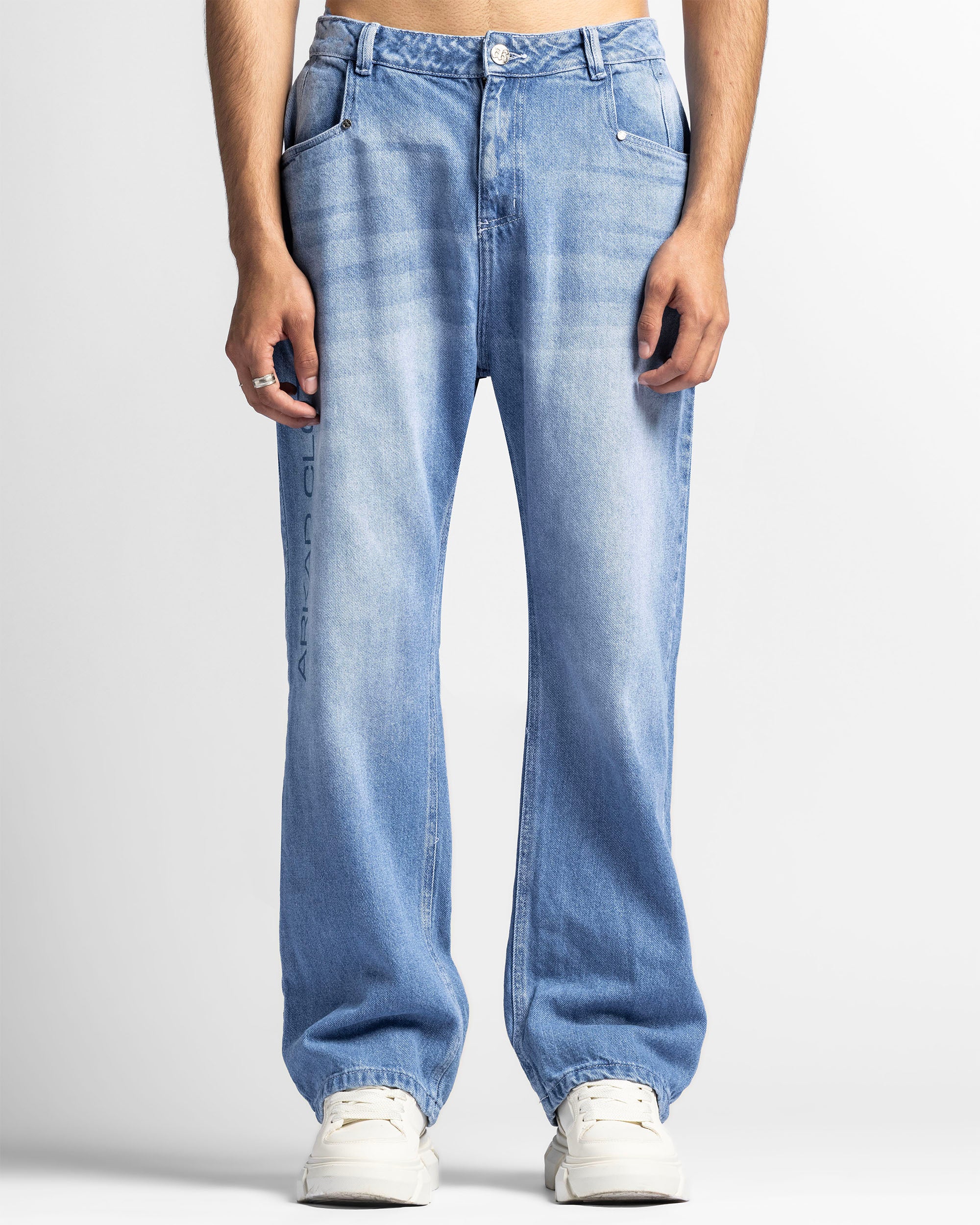 Denim Pant Azul Logo Azul