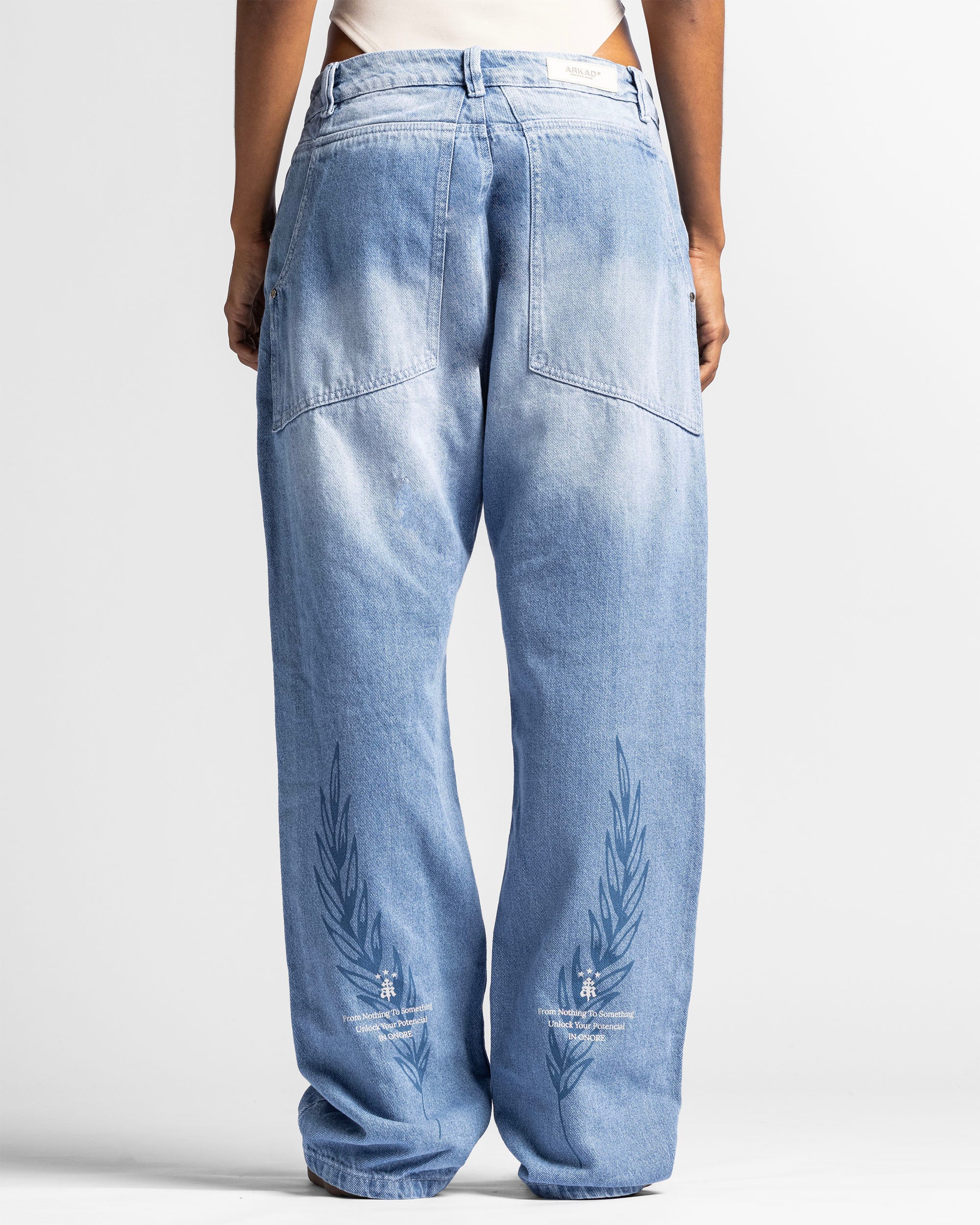 Denim Pant Azul Logo Azul - Unisex - Image 3