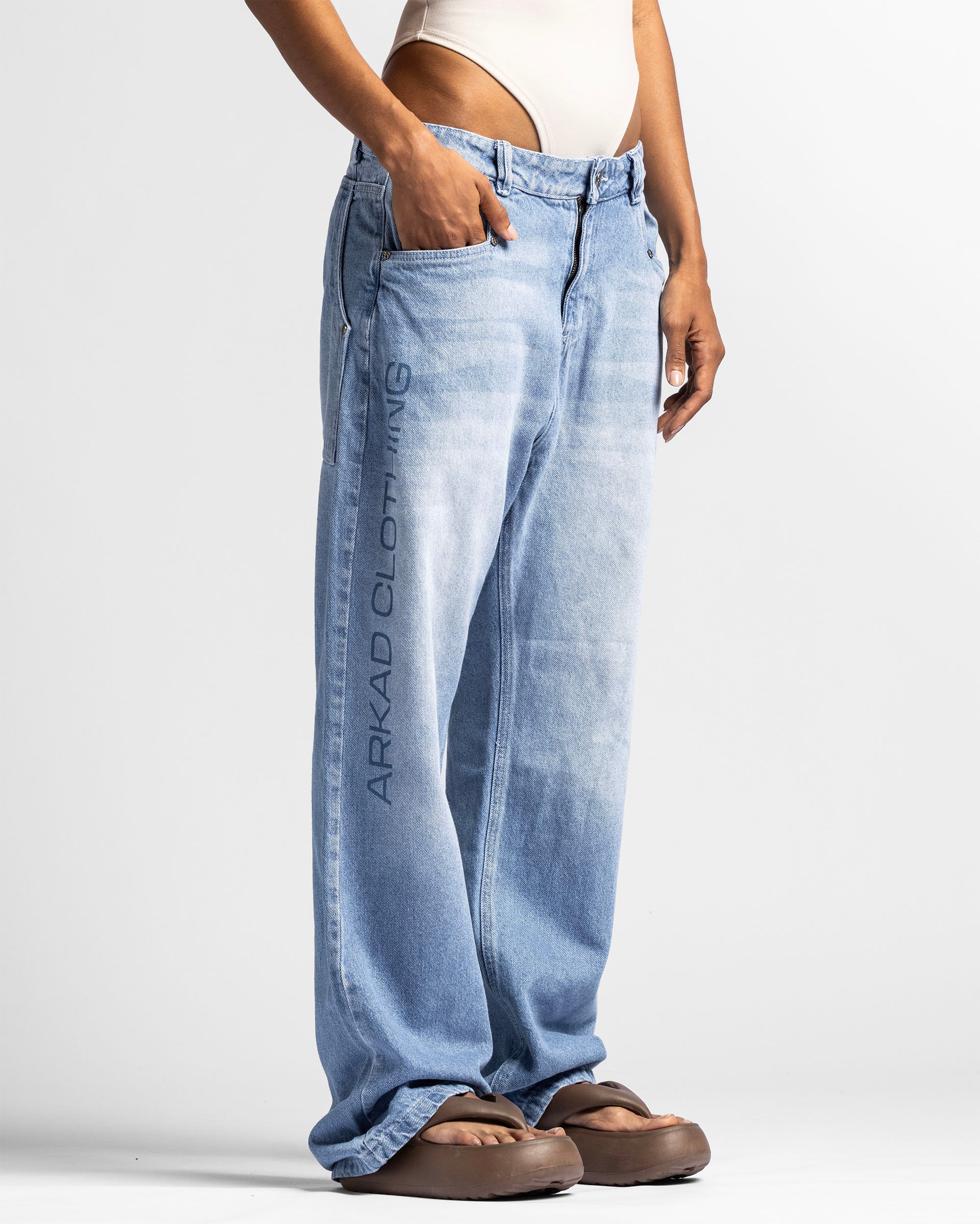 Denim Pant Azul Logo Azul - Unisex - Image 4