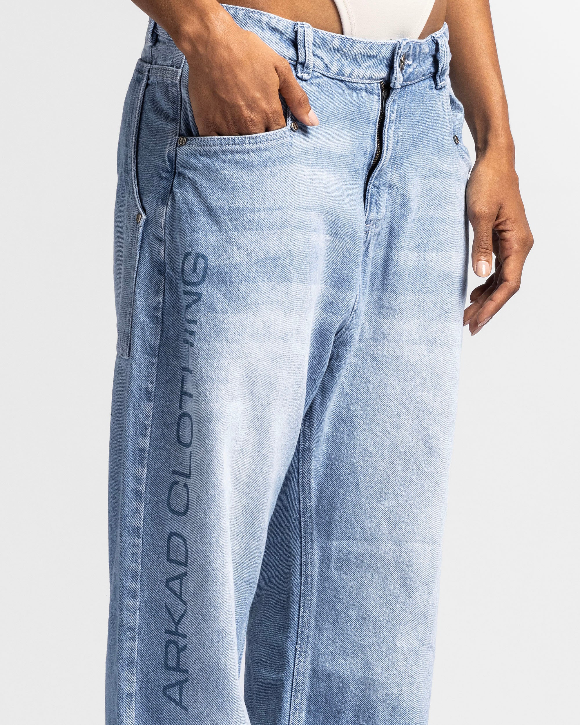 Denim Pant Azul Logo Azul - Unisex - Image 8