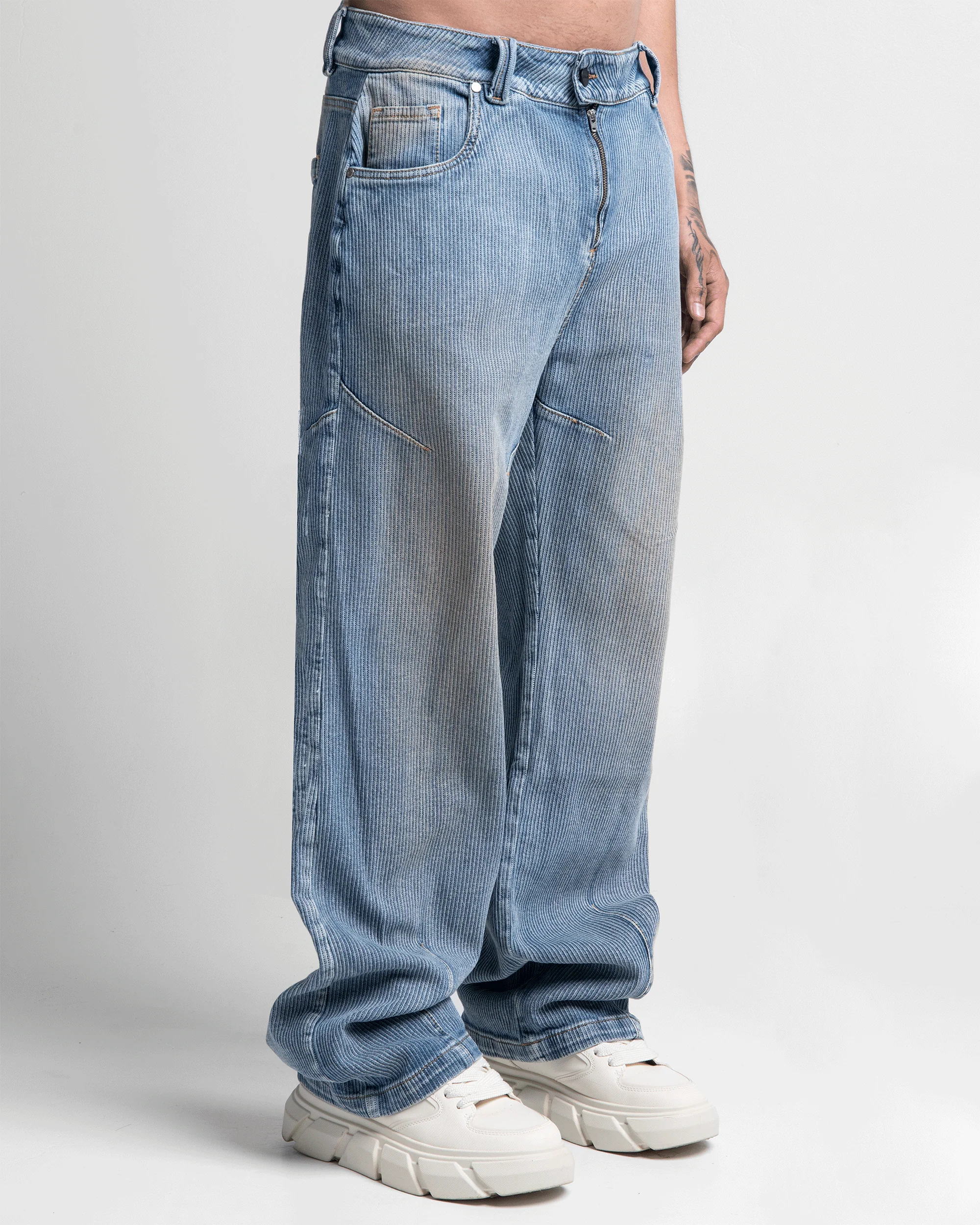Striped Dirty Denim Pant - Image 3