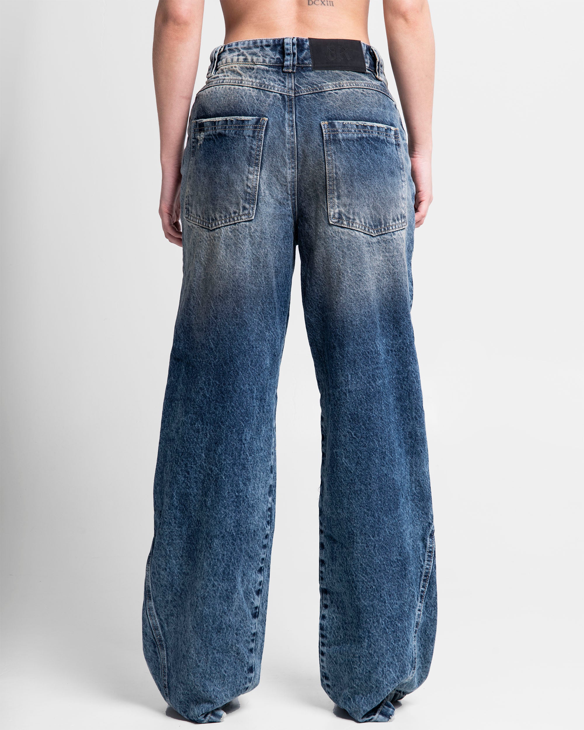 Denim Pant Cortes Dirty Azul Oscuro Mujer - Image 4