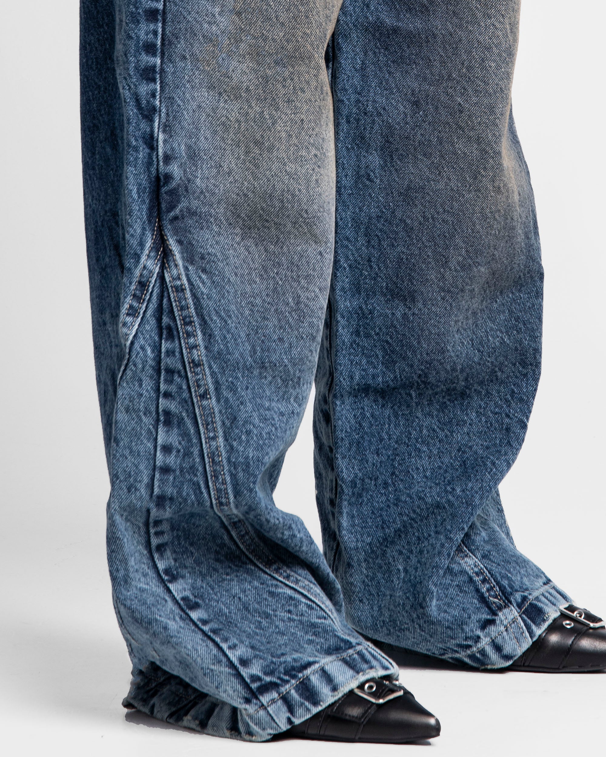 Denim Pant Cortes Dirty Azul Oscuro Mujer - Image 5