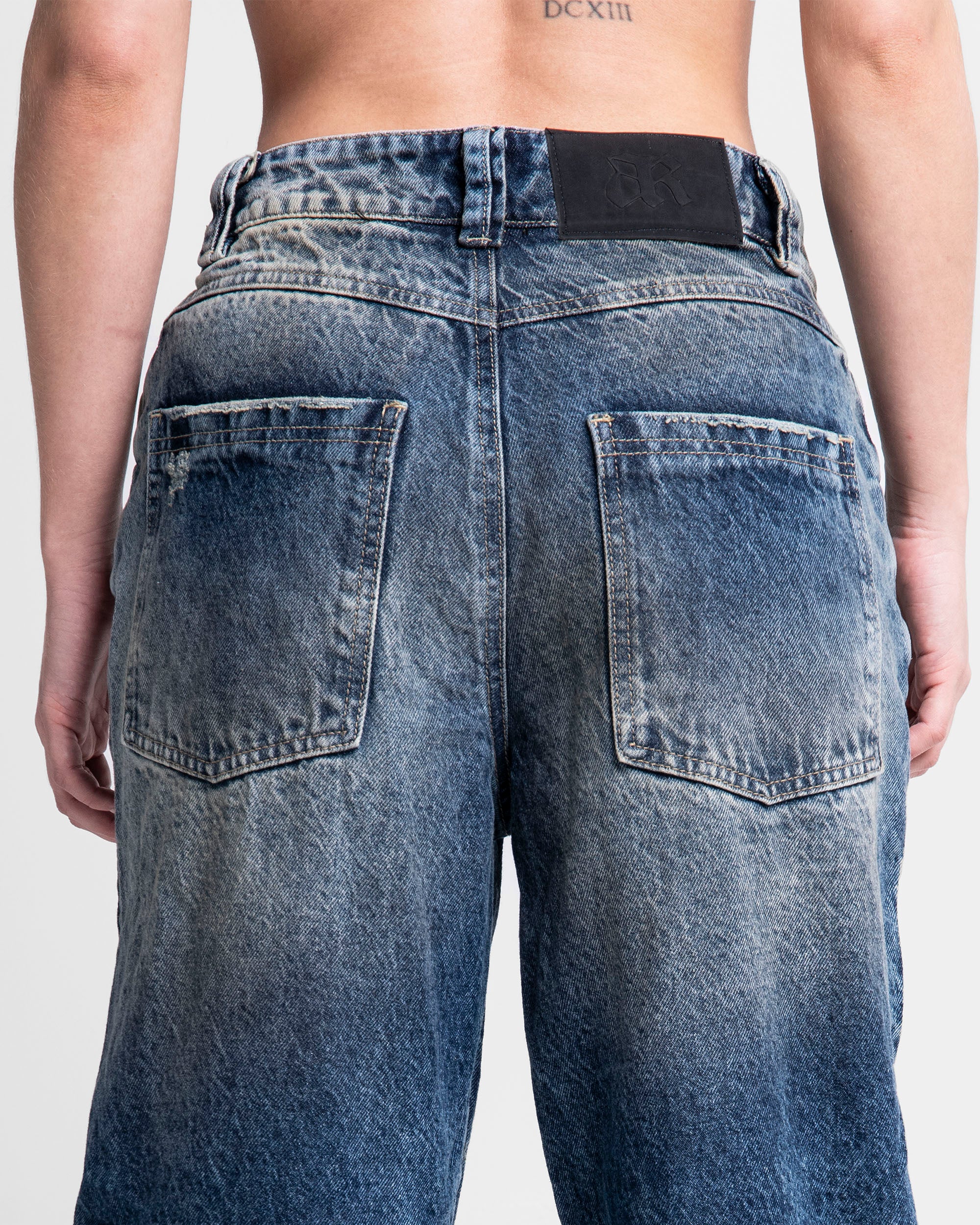 Denim Pant Cortes Dirty Azul Oscuro Mujer - Image 6