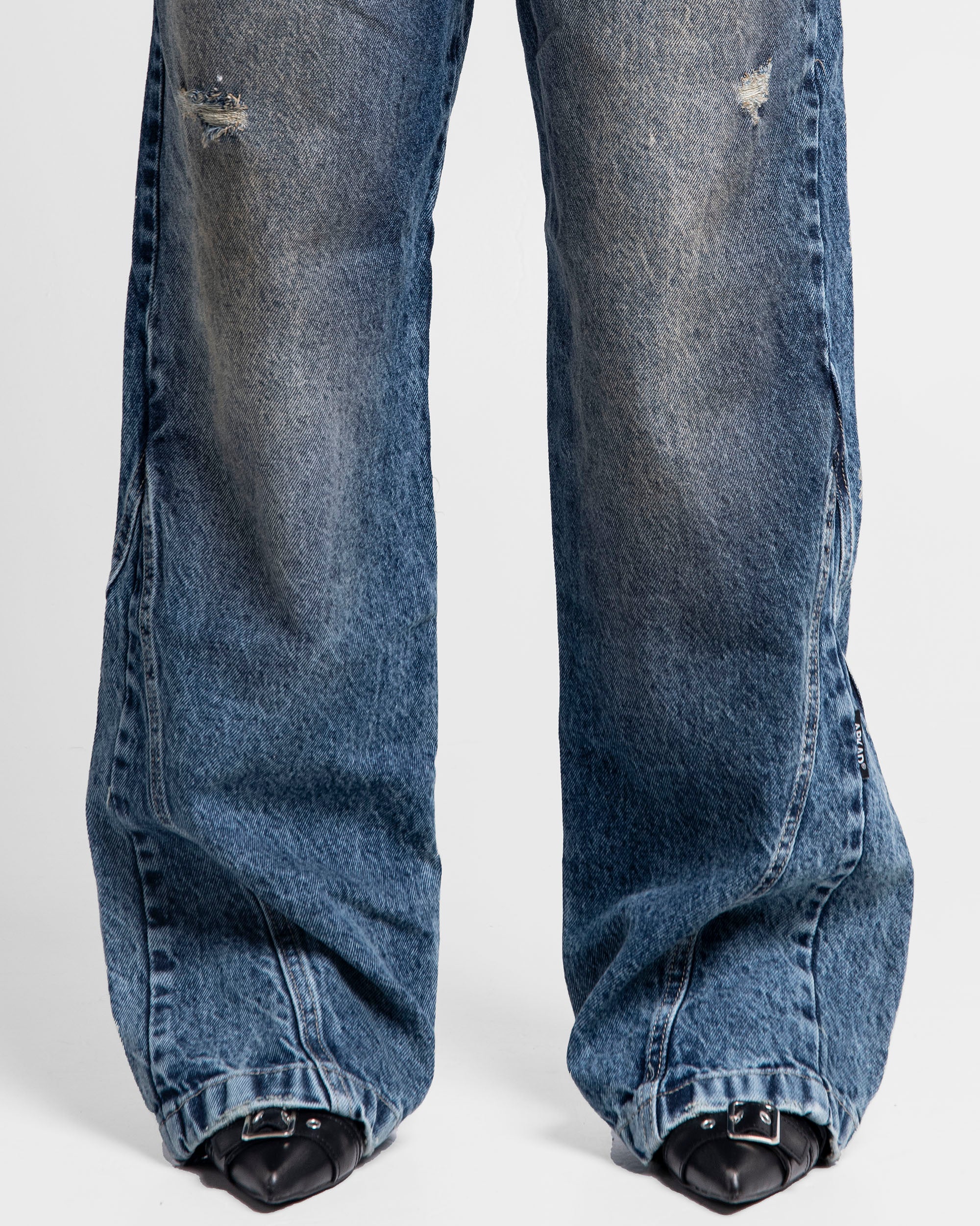 Denim Pant Cortes Dirty Azul Oscuro Mujer - Image 7