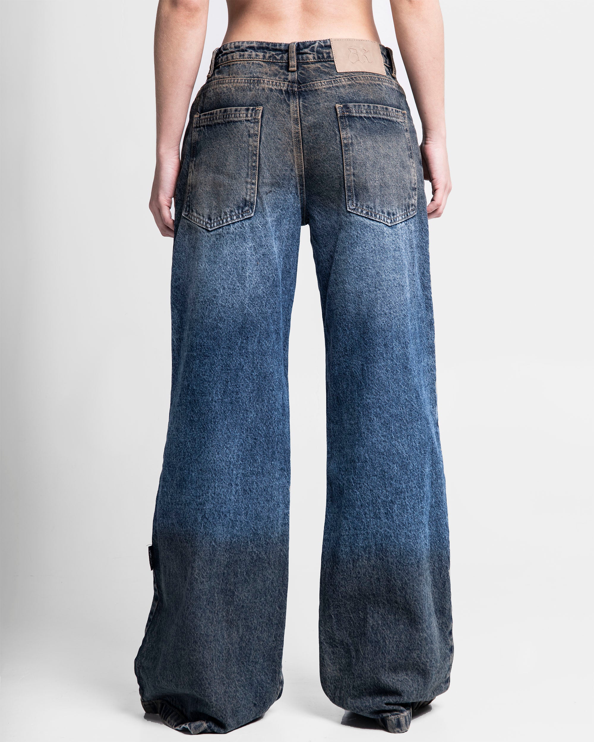 Dirty Denim Pant Azul Oscuro Mujer - Image 2