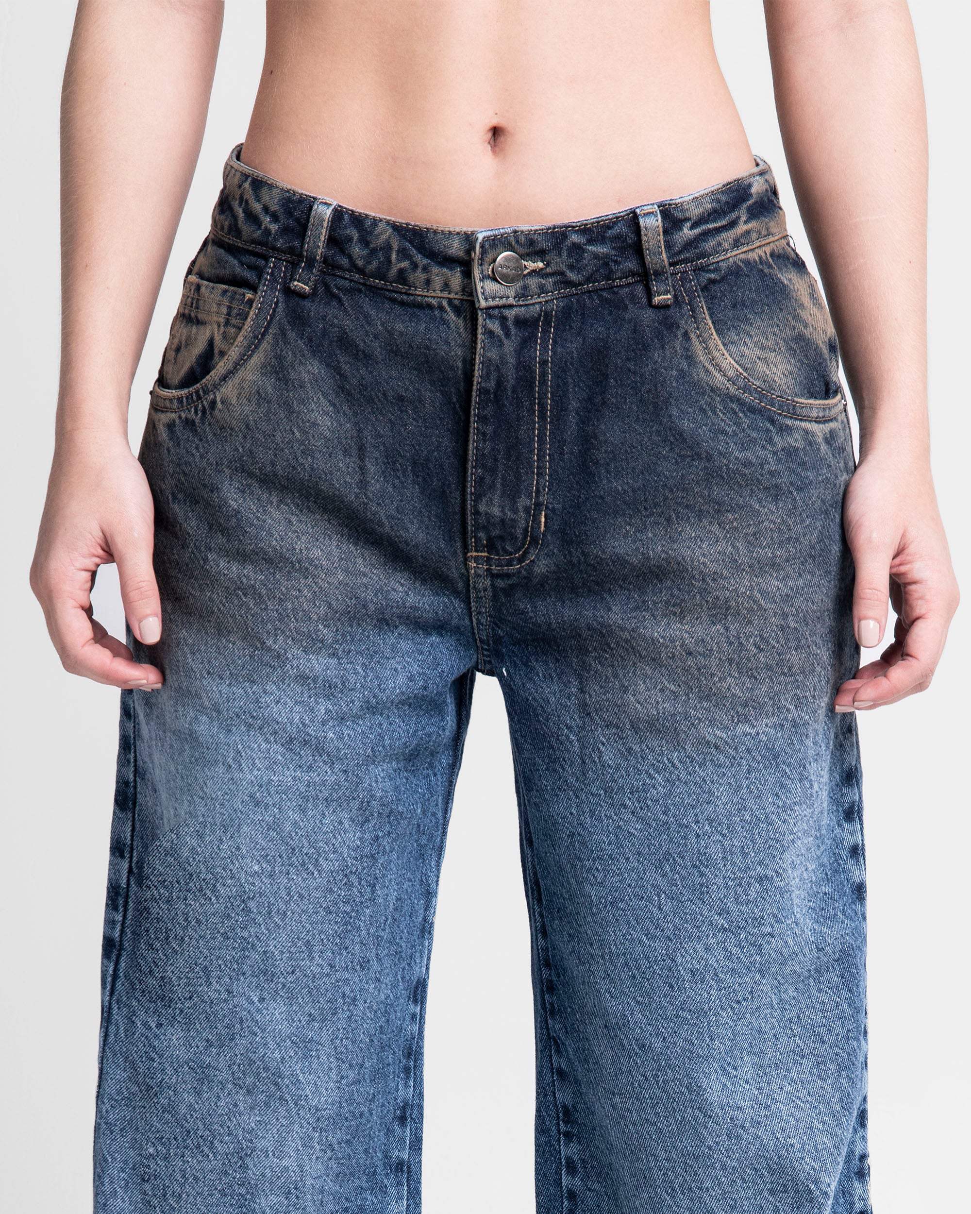 Dirty Denim Pant Azul Oscuro Mujer - Image 6