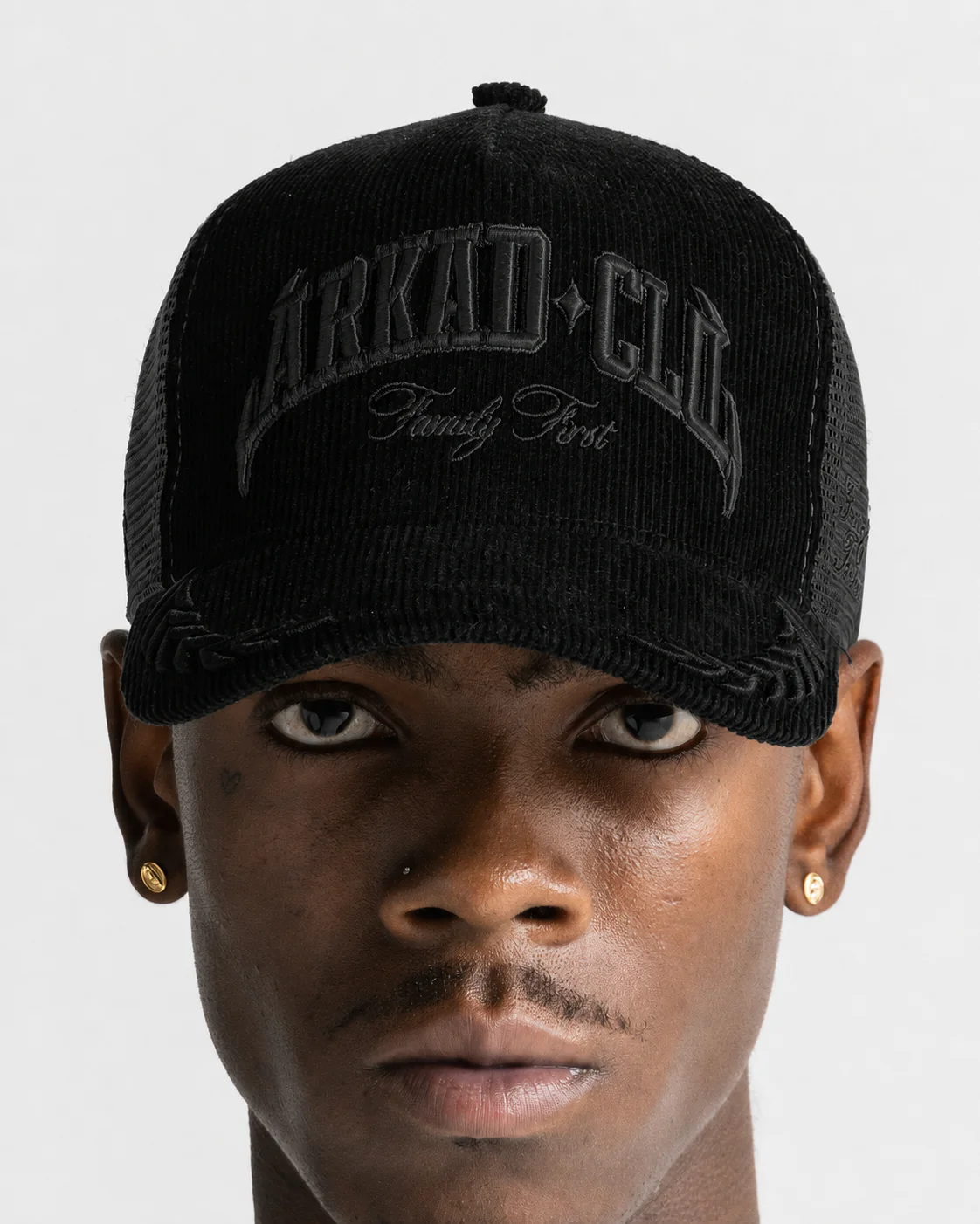 Gorra Corduroy Negra Con Negro FF - Image 3