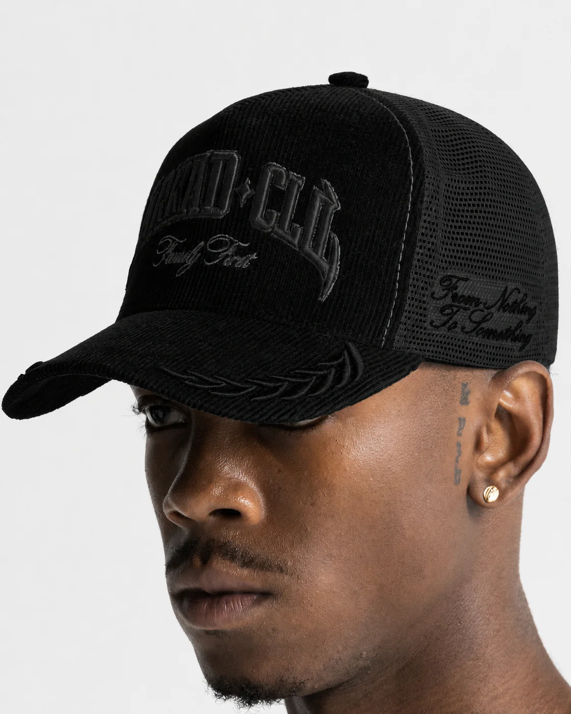 Gorra Corduroy Negra Con Negro FF - Image 7