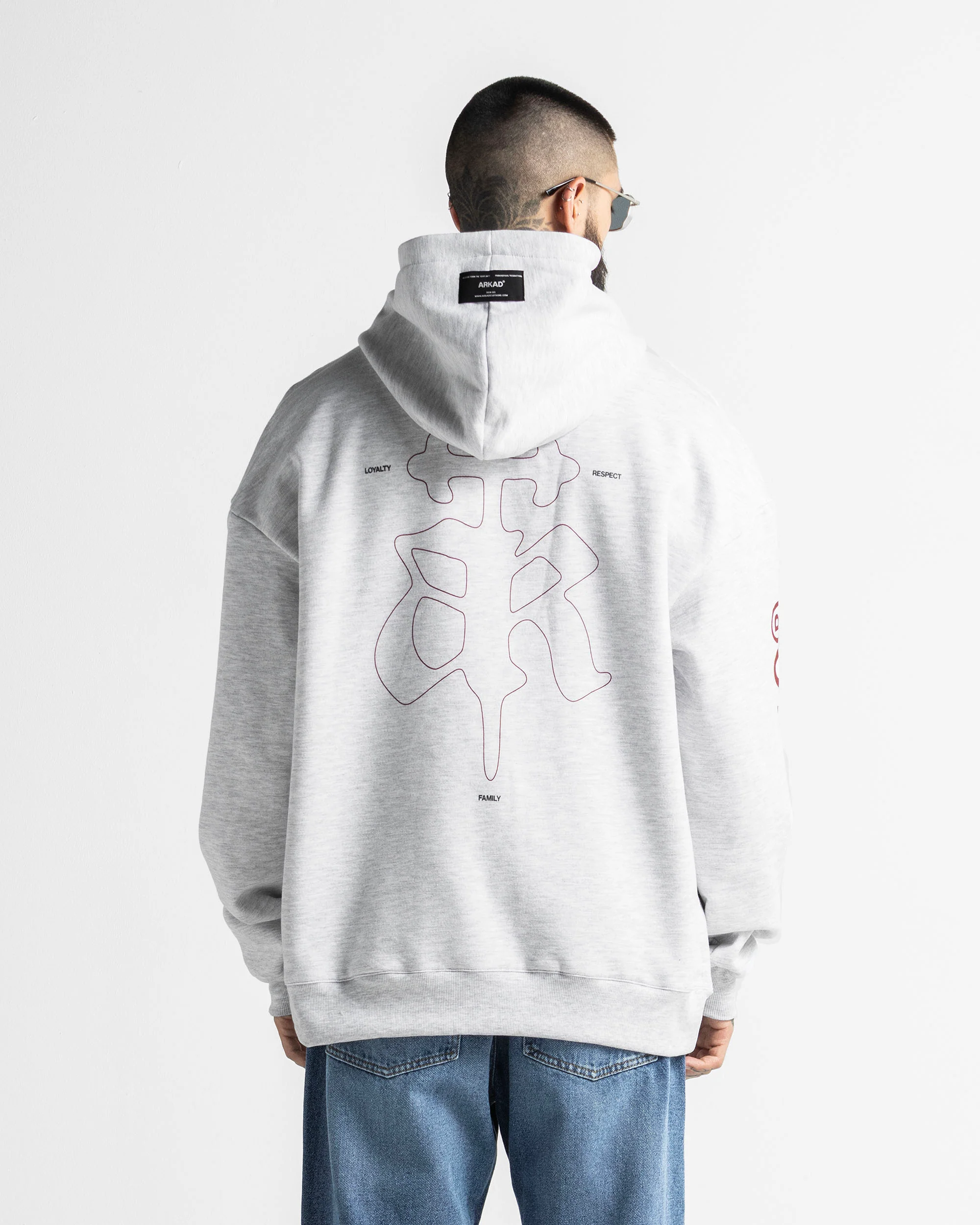 Hoodie Gris Jaspe Logo - Image 3