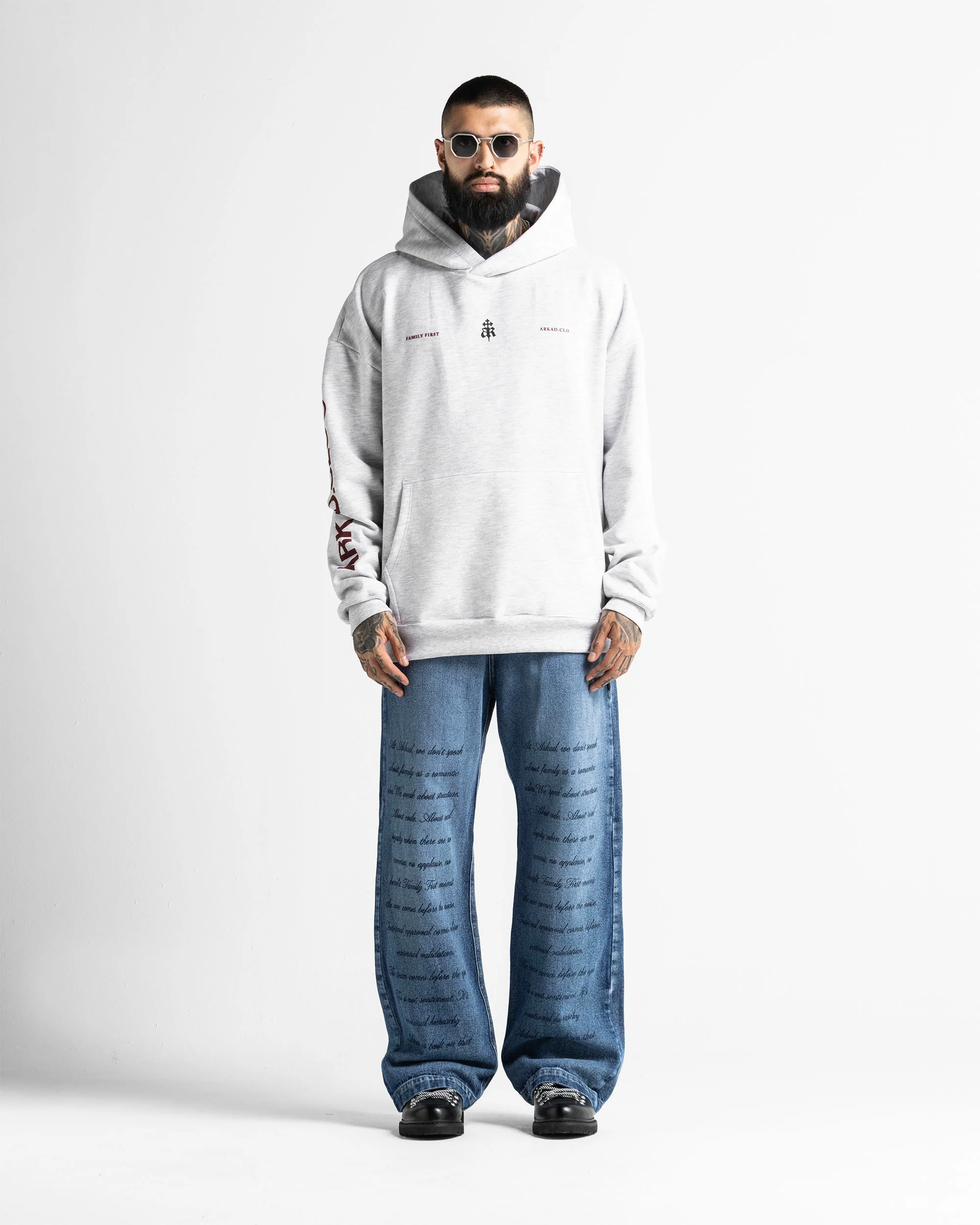 Hoodie Gris Jaspe Logo - Image 4