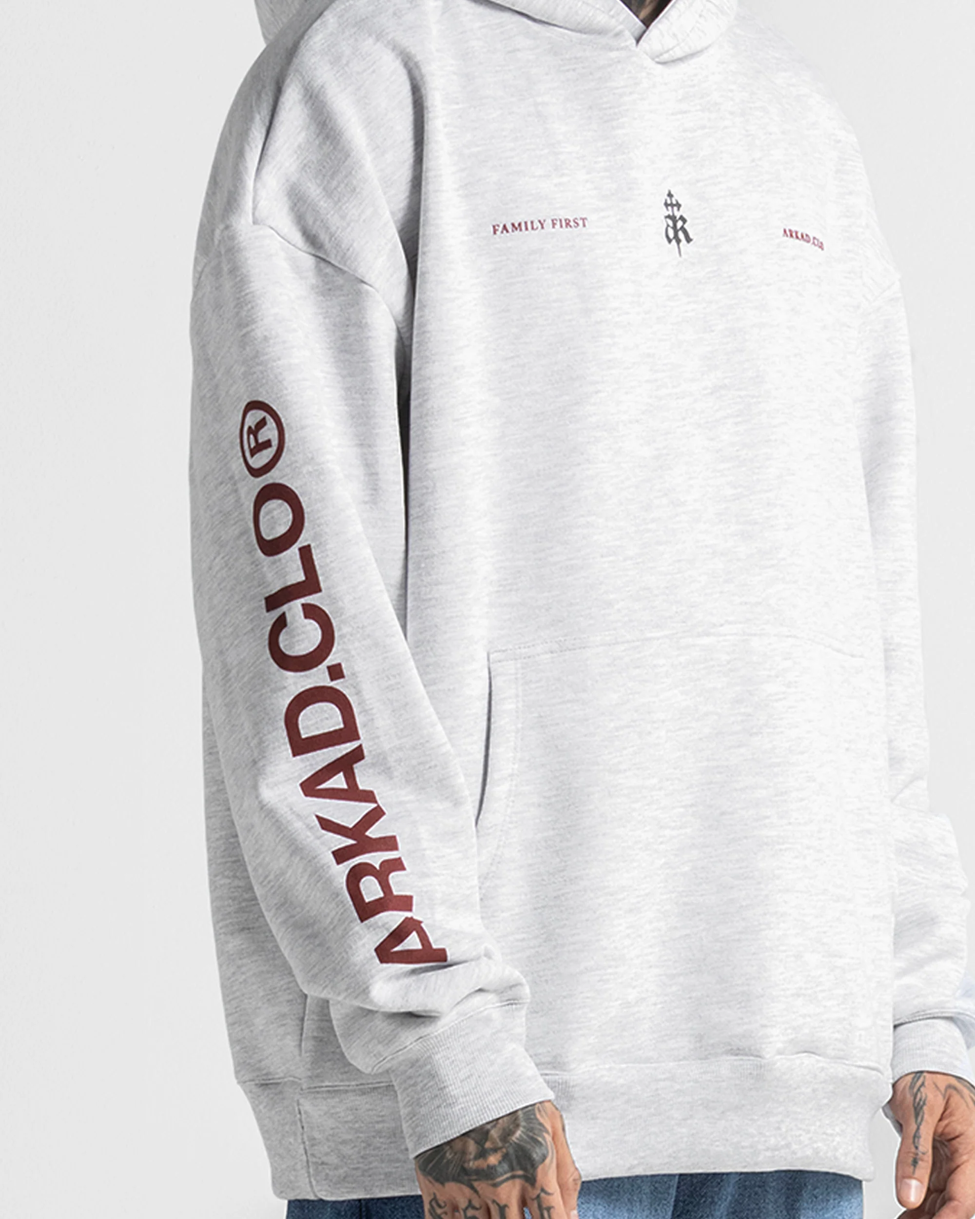 Hoodie Gris Jaspe Logo - Image 5