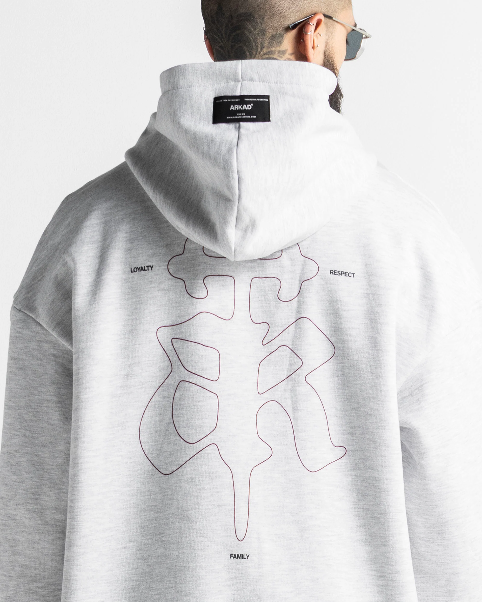 Hoodie Gris Jaspe Logo - Image 6