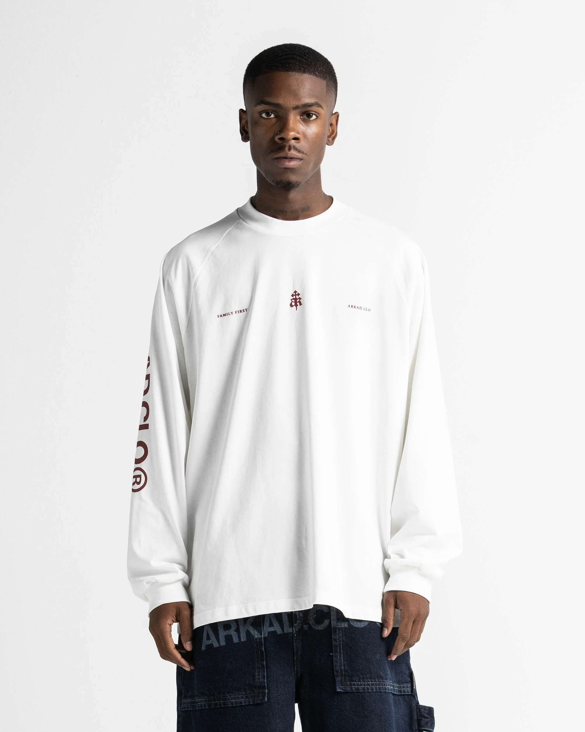 Long Sleeve Blanco Logo Rojo