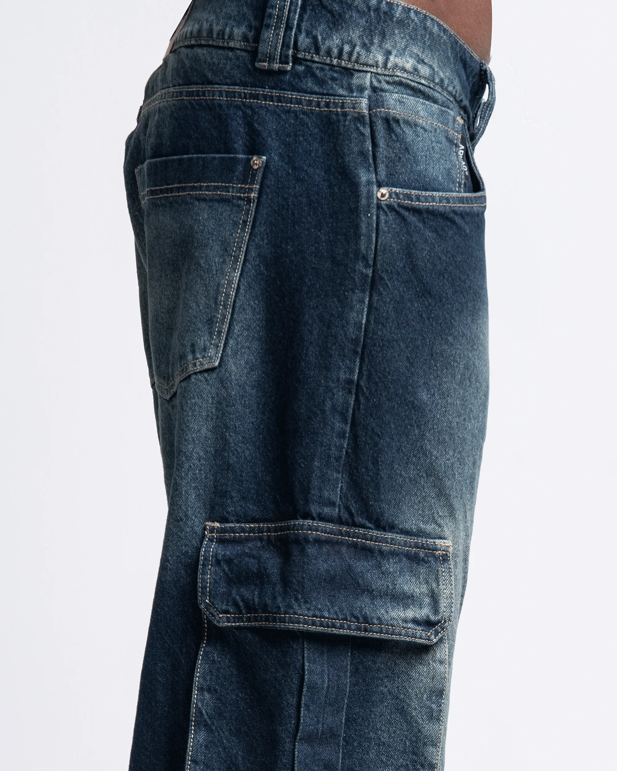Jean Cargo Dirty Azul - Image 13