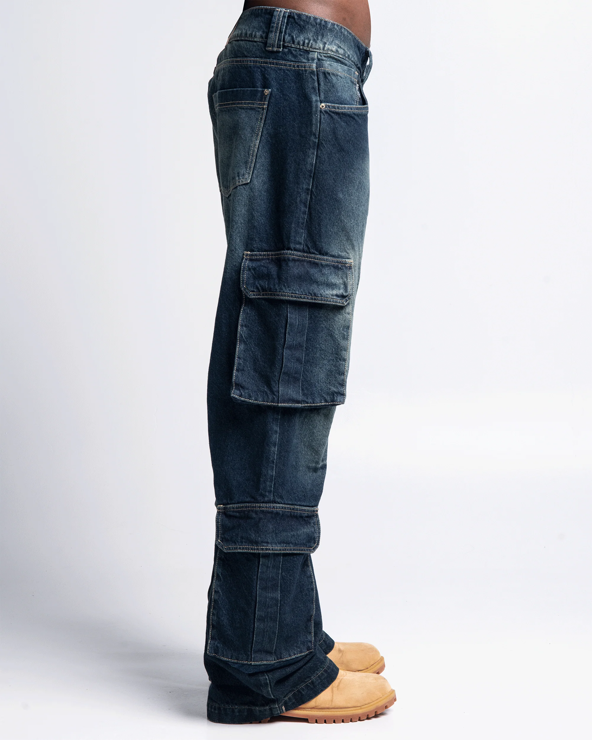 Jean Cargo Dirty Azul - Image 4
