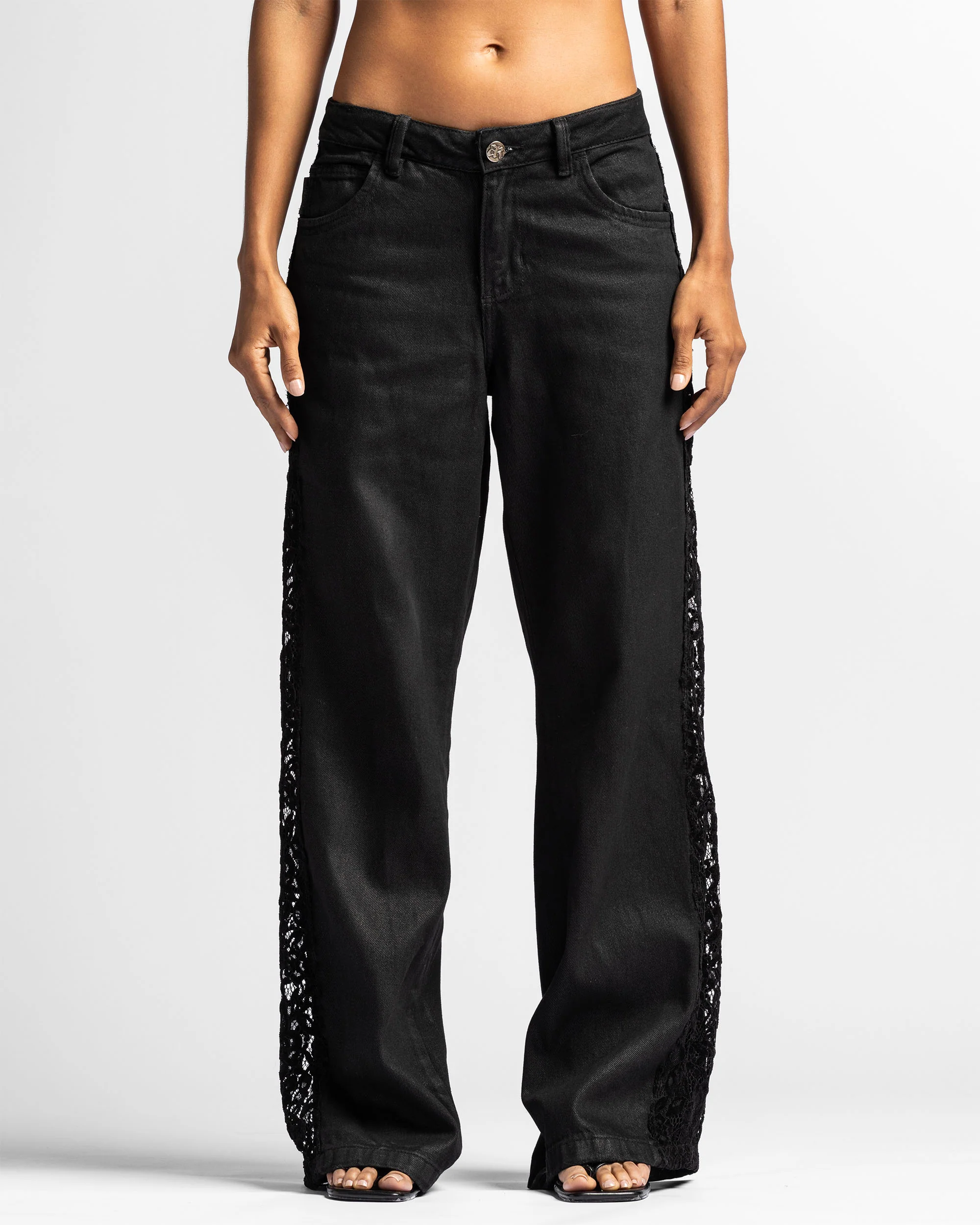 Waxed Lace Jeans