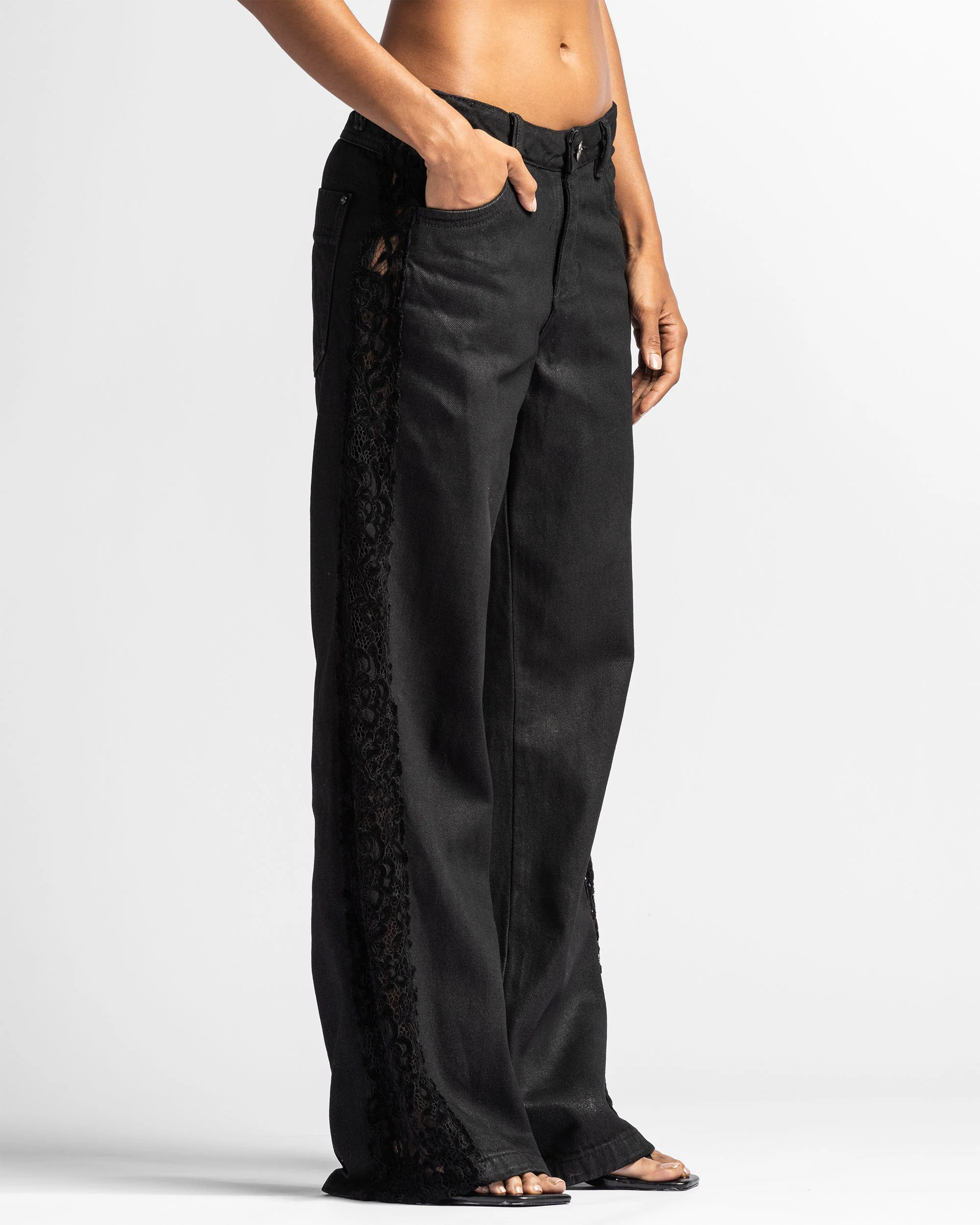 Waxed Lace Jeans - Image 3