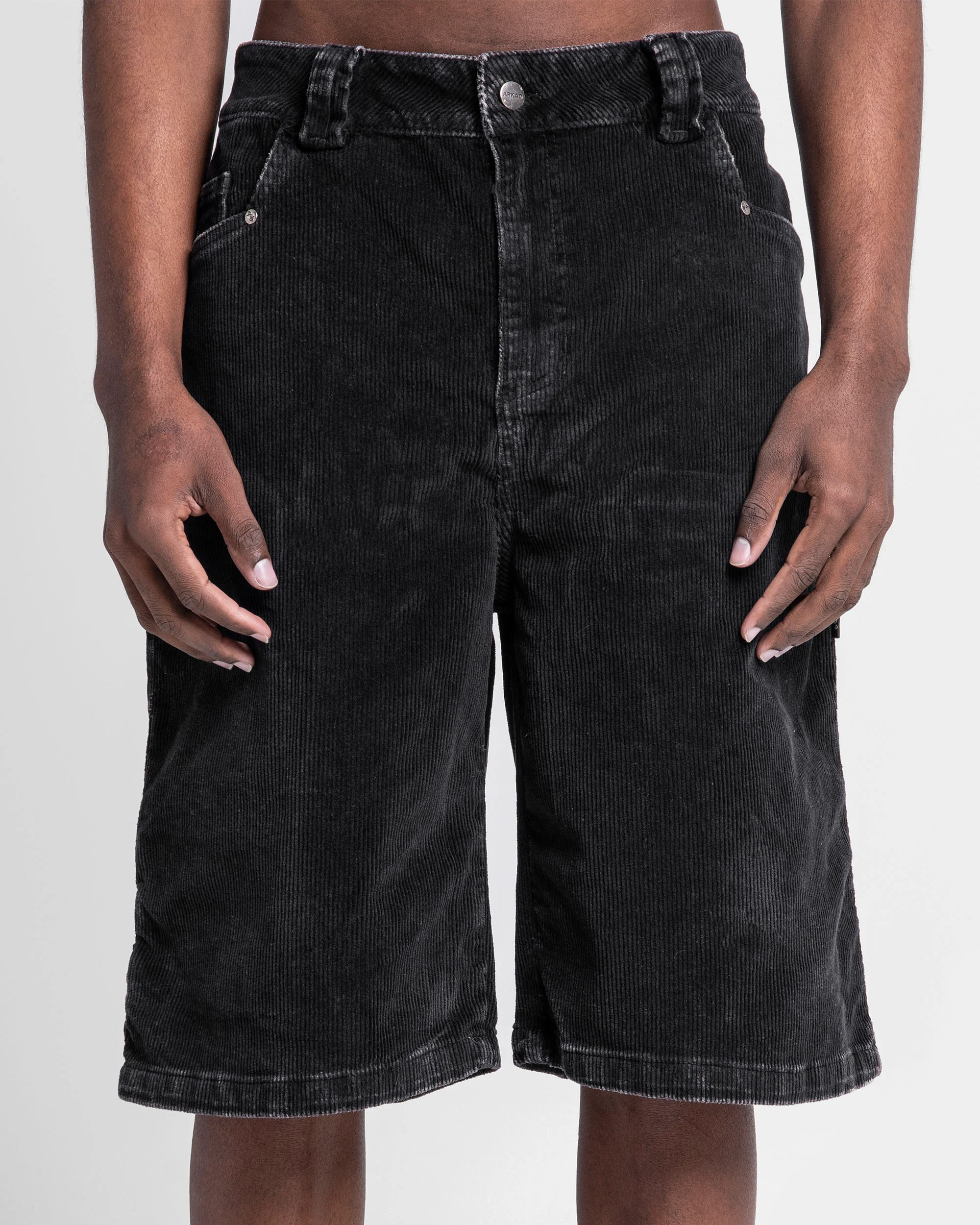 Washed Jort Corduroy Negro - Image 4