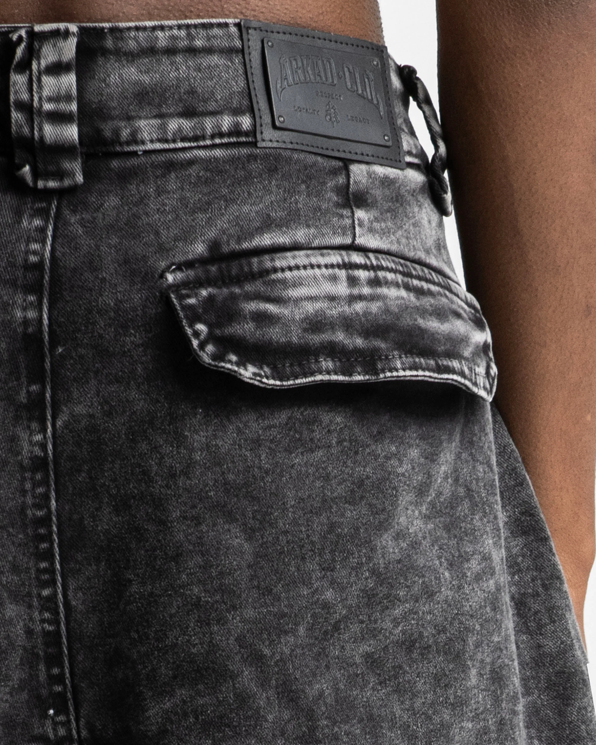 Washed Jort Denim Negro - Image 11