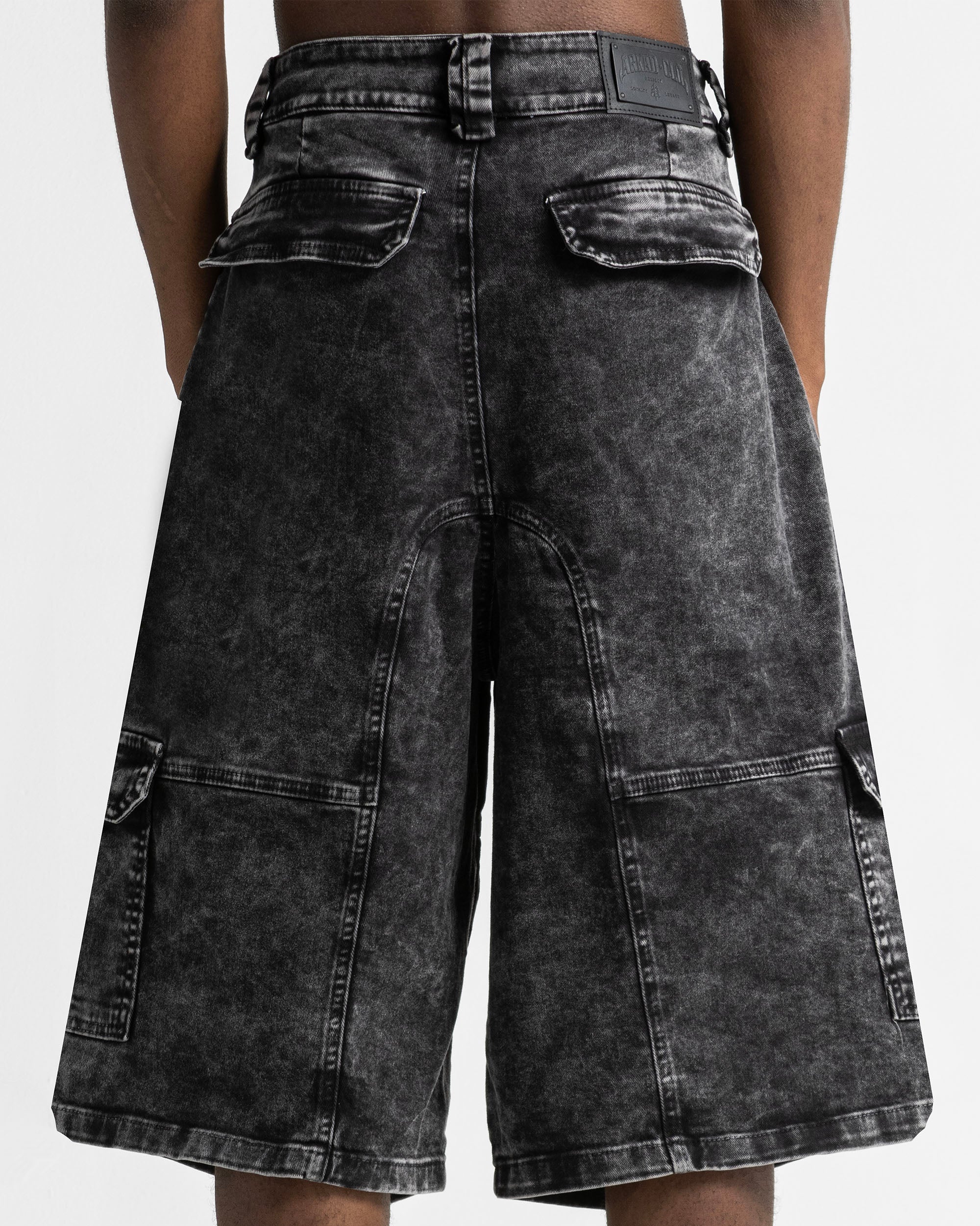 Washed Jort Denim Negro - Image 4