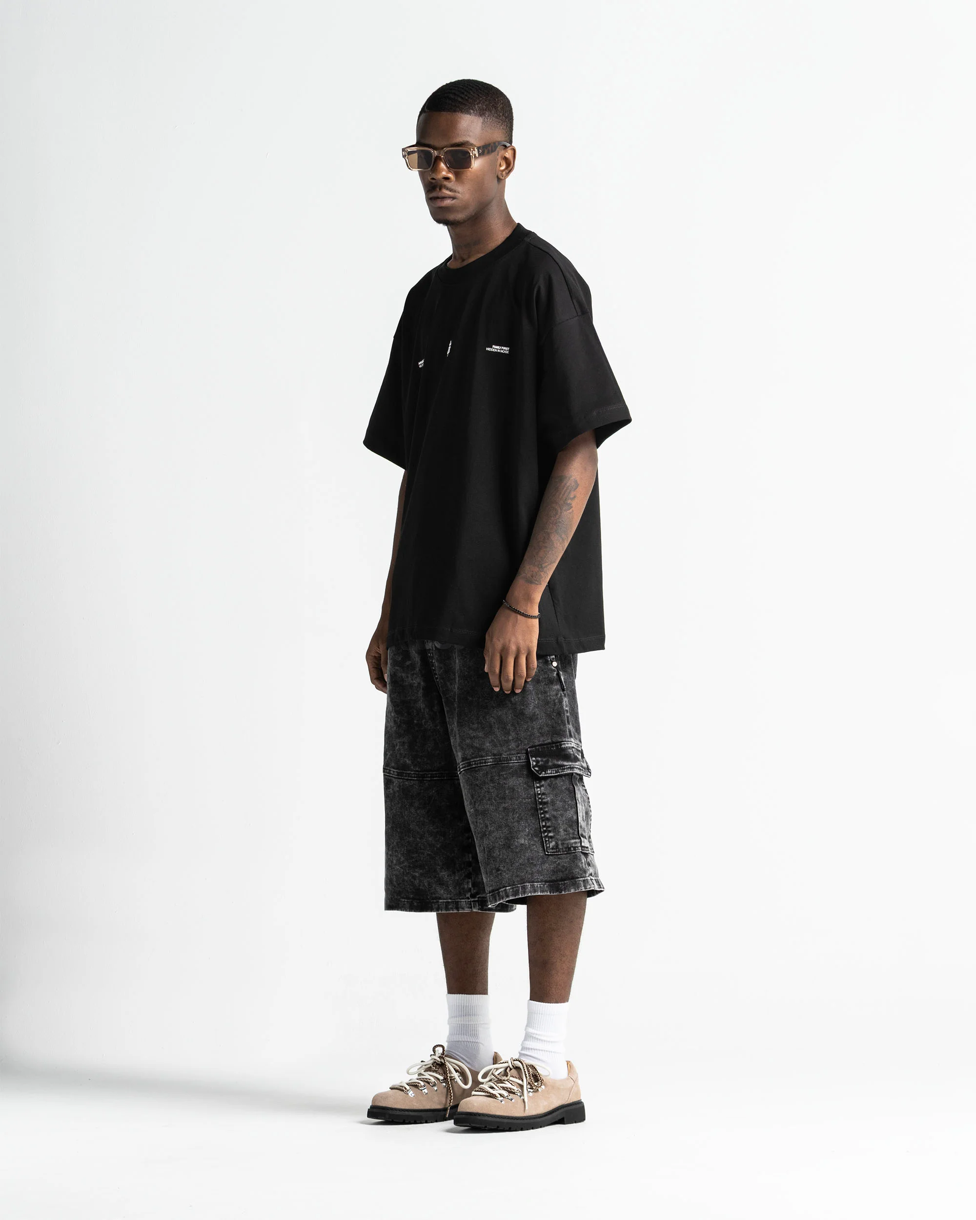 Washed Jort Denim Negro - Image 5