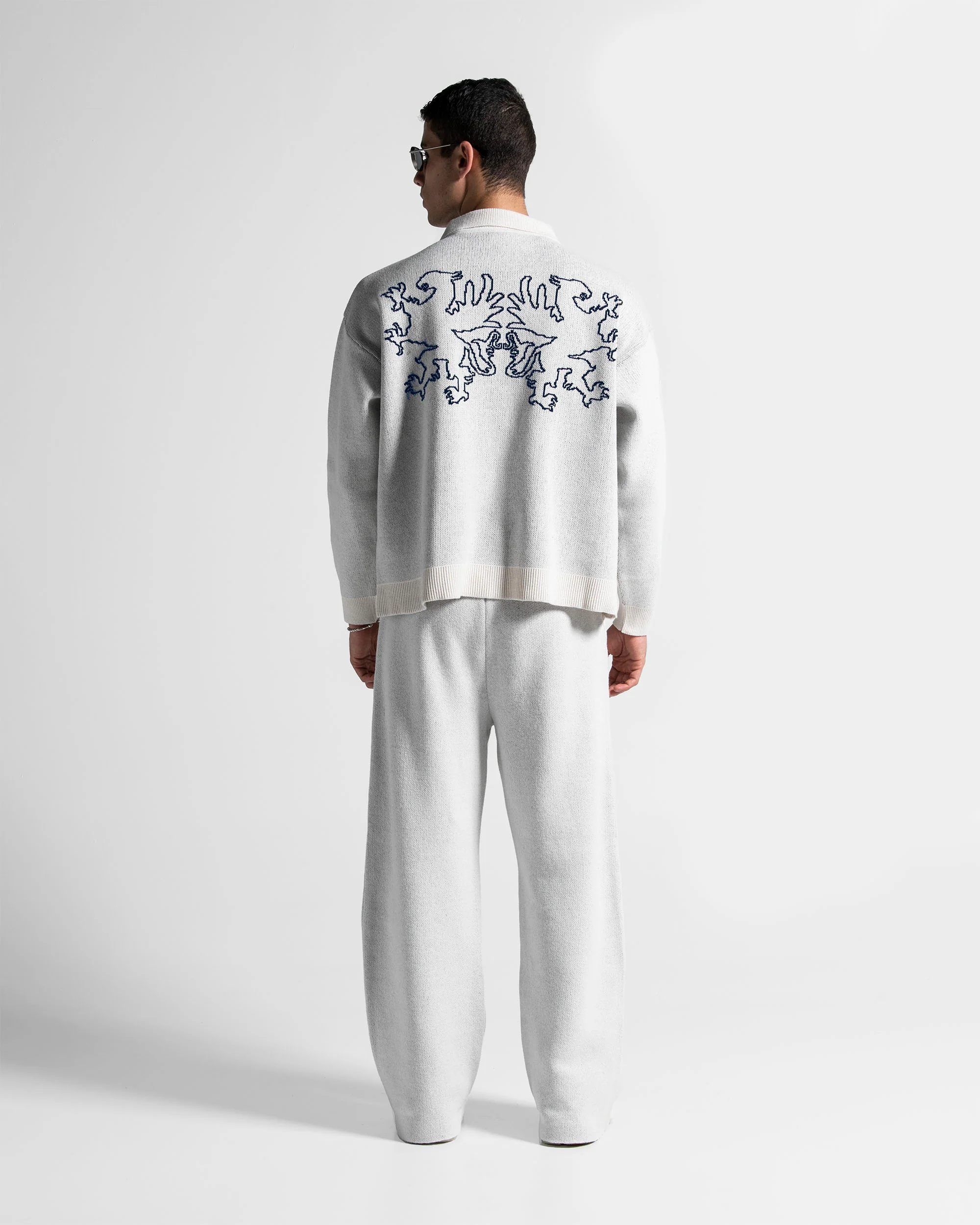 Knit Pant Blanco Con Azul - Image 5