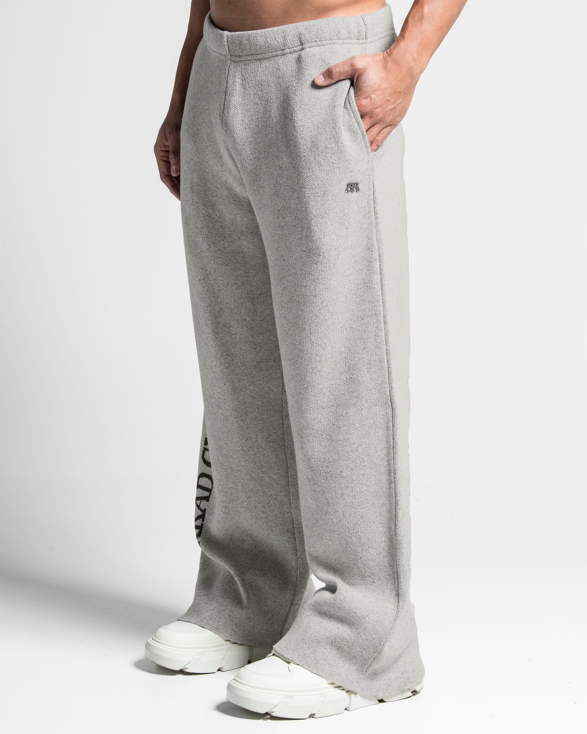 Knit Pant Gris Con Cafe - Image 4