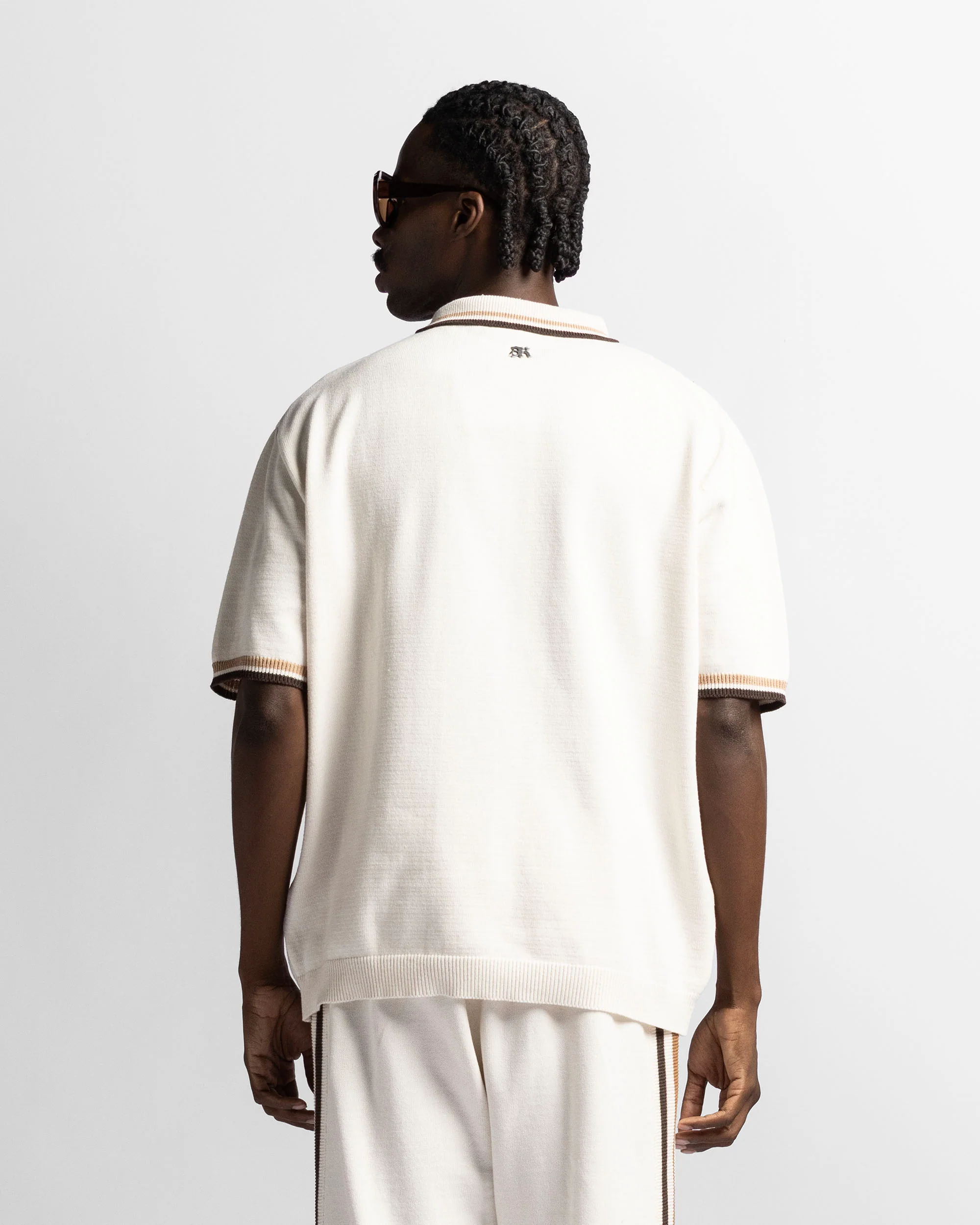 Knit Polo Beige - Image 4
