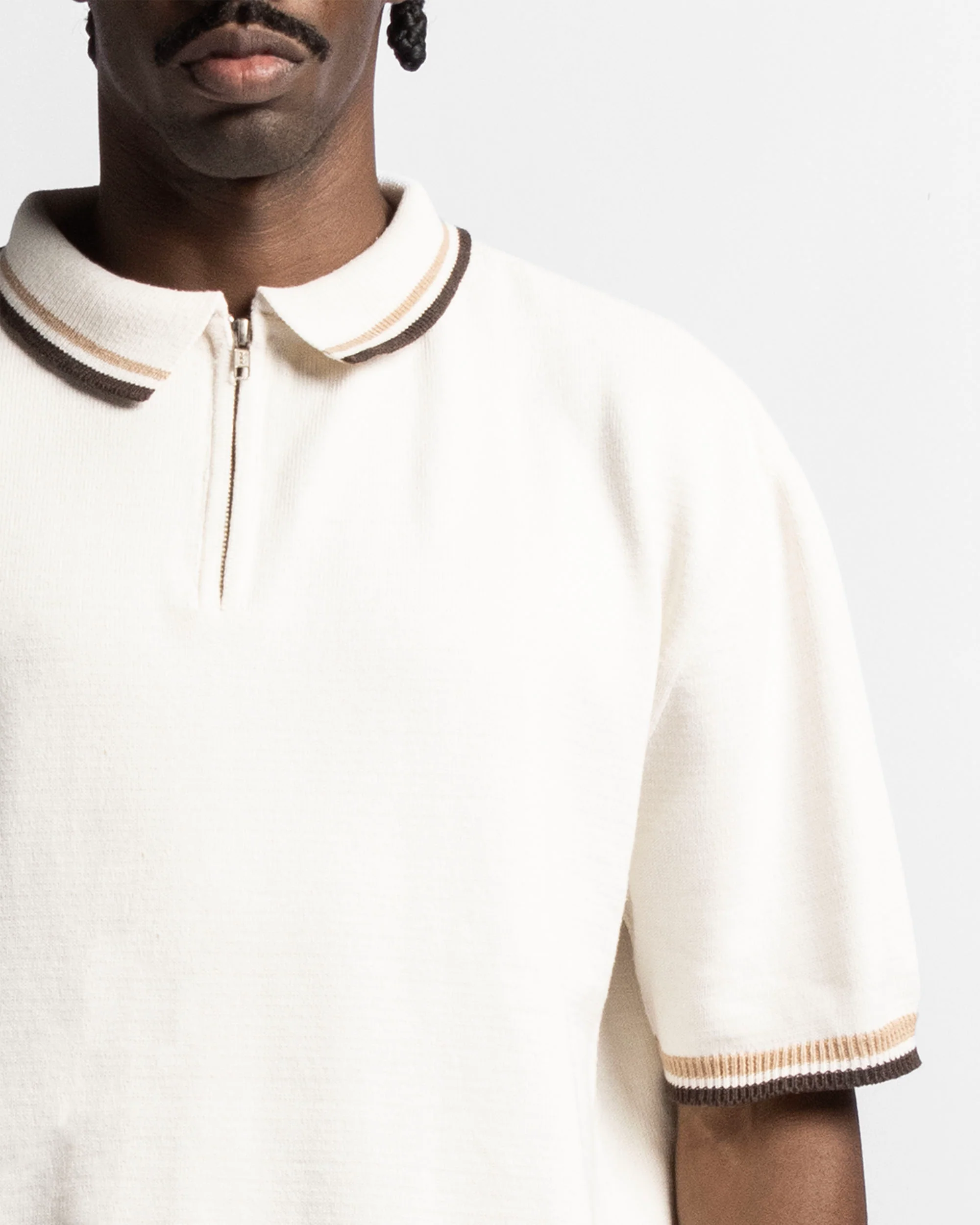 Knit Polo Beige - Image 7