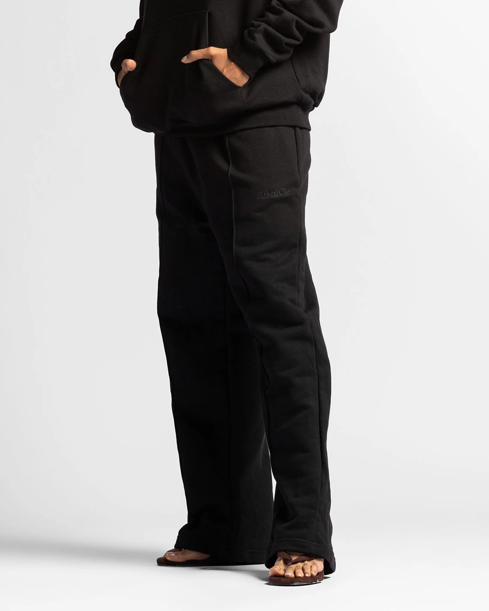 Pintuck Pant Negro Bordado - Unisex - Image 5