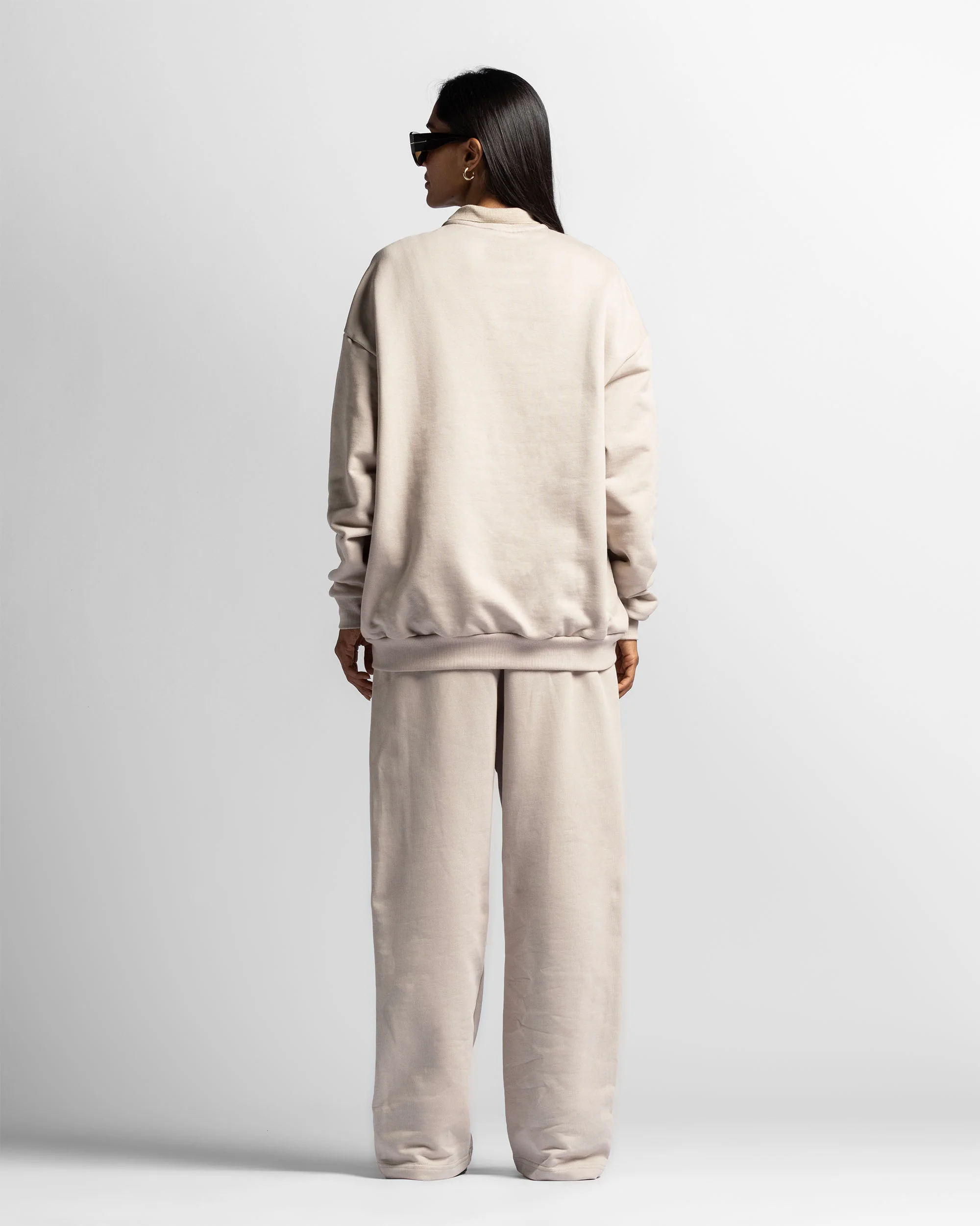Polo Sweatshirt Oversize Sand - Unisex - Image 10