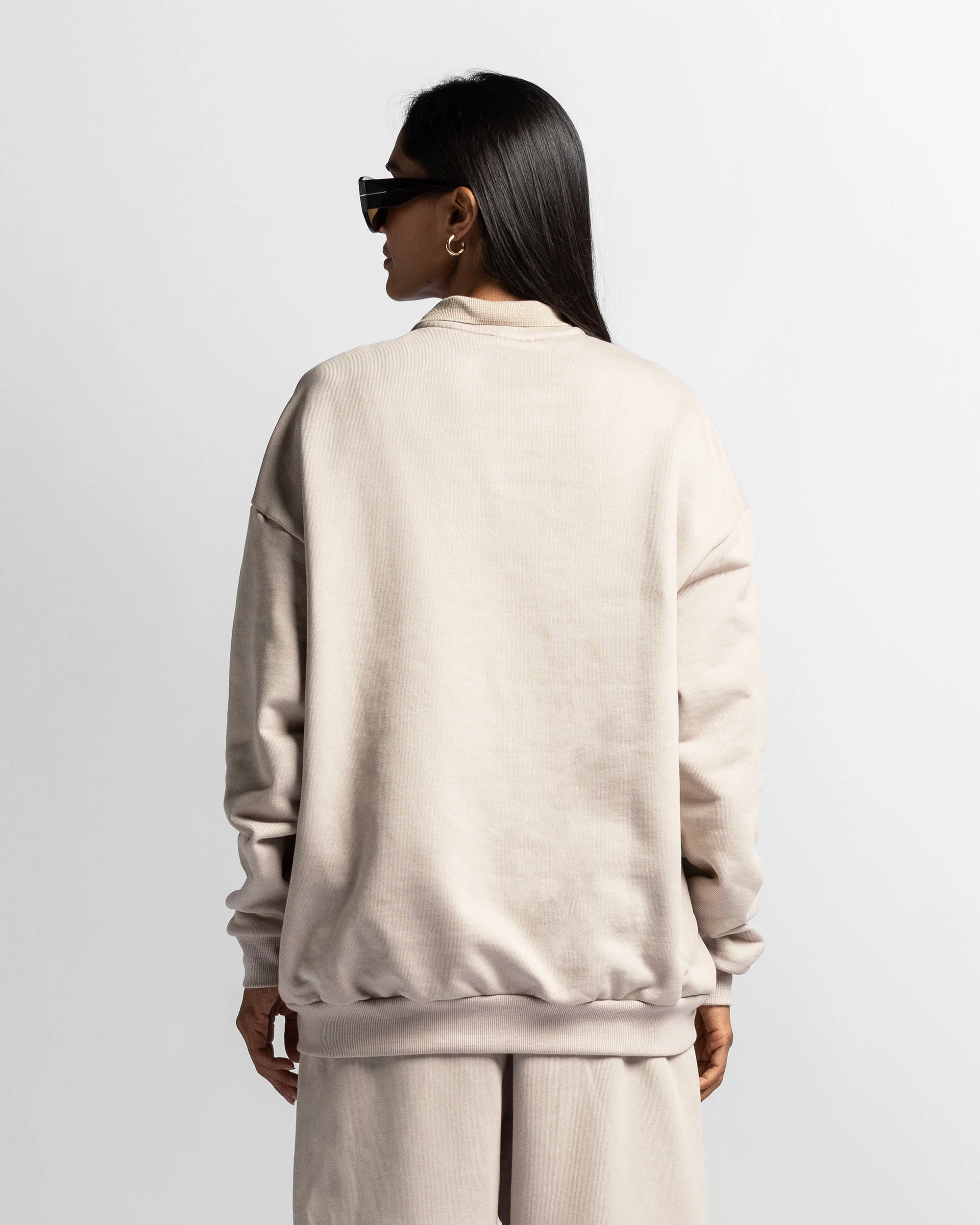 Polo Sweatshirt Oversize Sand - Unisex - Image 4