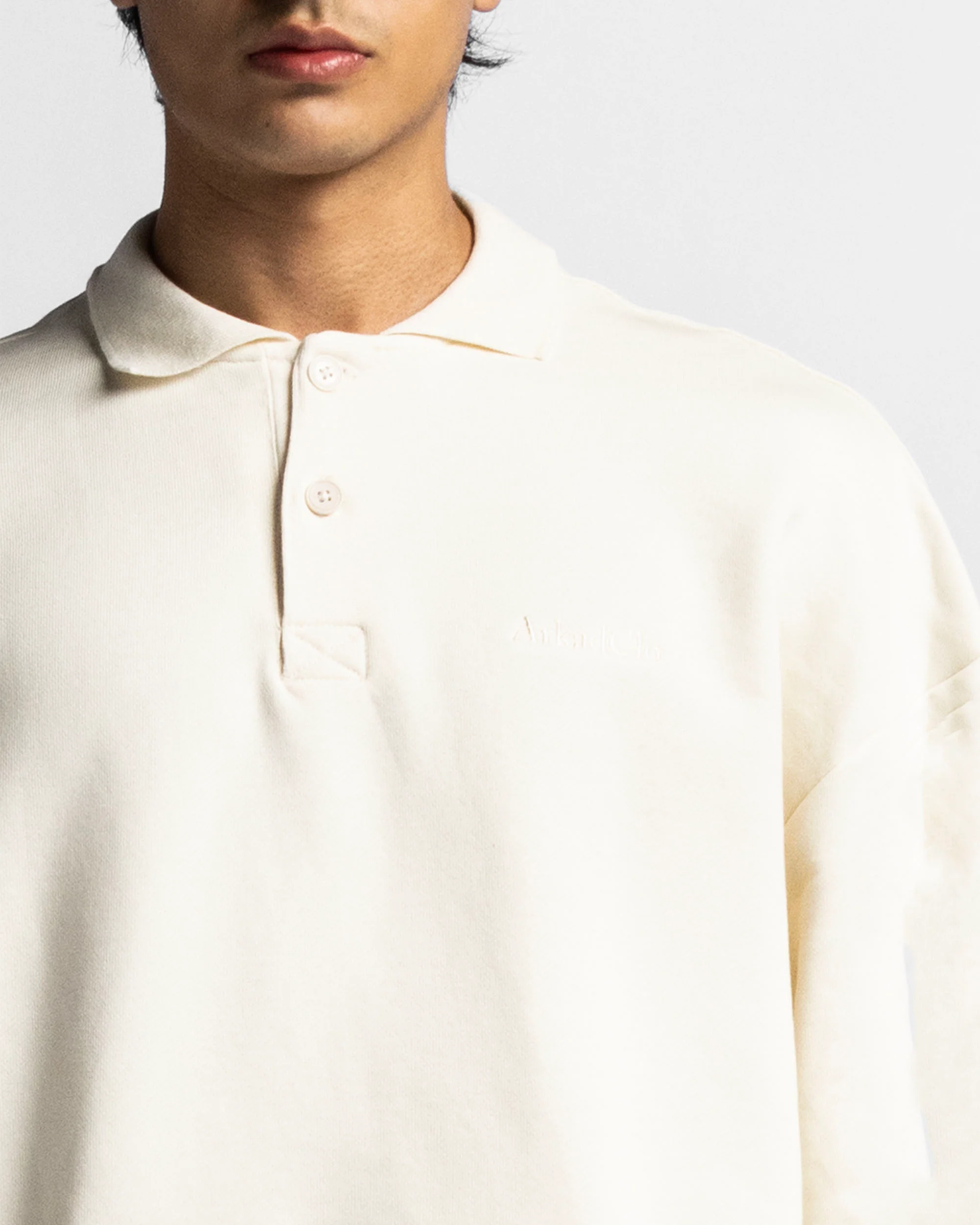 Polo Sweatshirt Oversize Beige - Image 6