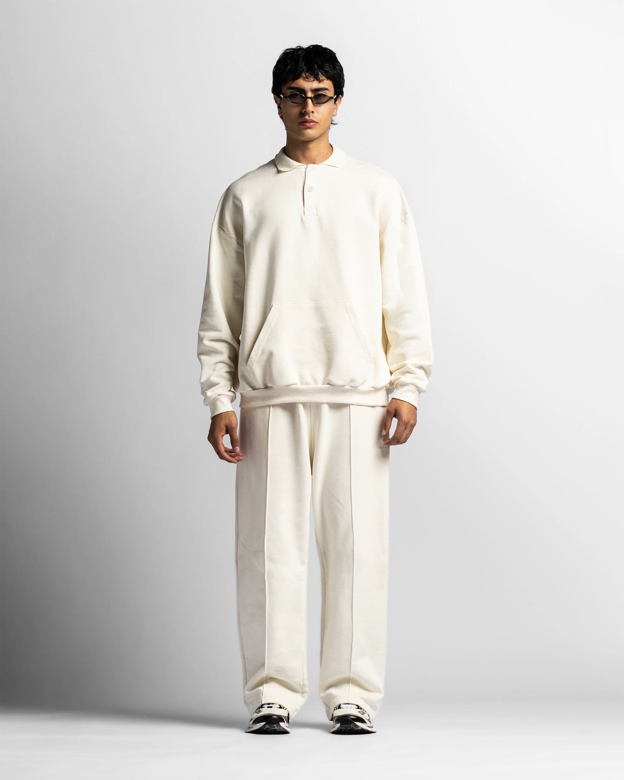 Polo Sweatshirt Oversize Beige - Image 8