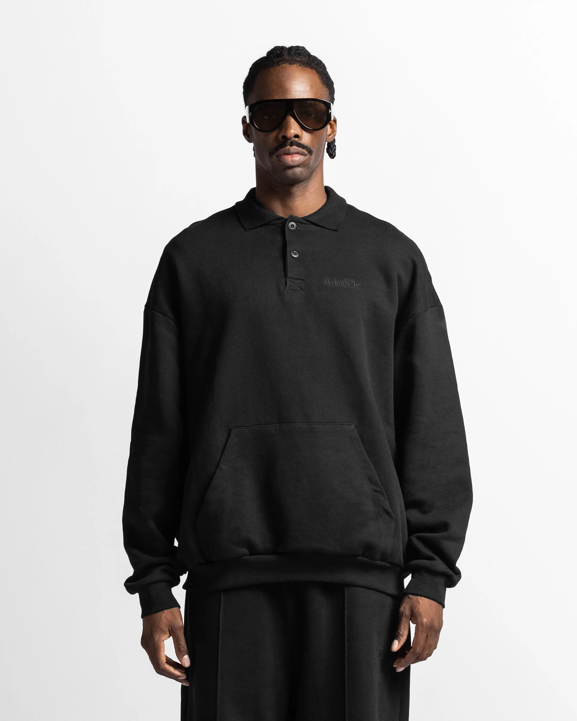 Polo Sweatshirt Oversize Negro