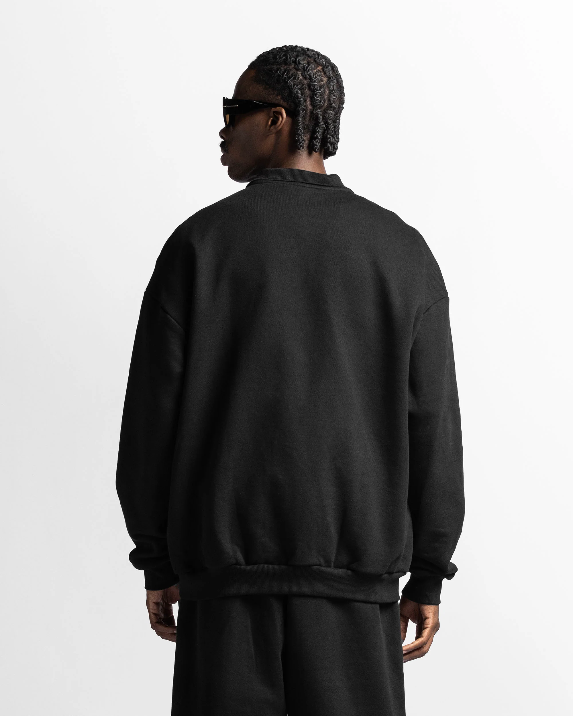 Polo Sweatshirt Oversize Negro - Image 3