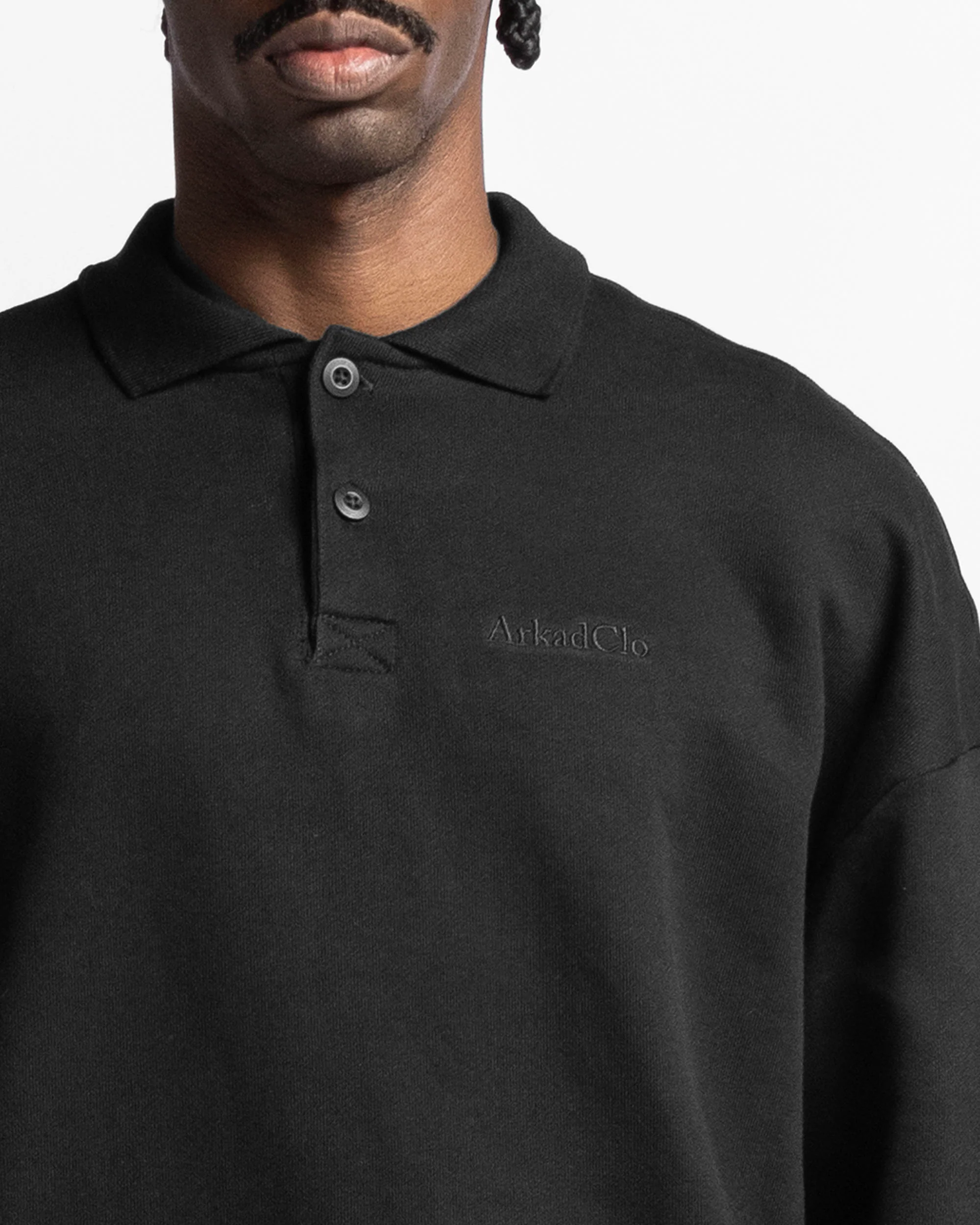 Polo Sweatshirt Oversize Negro - Image 4