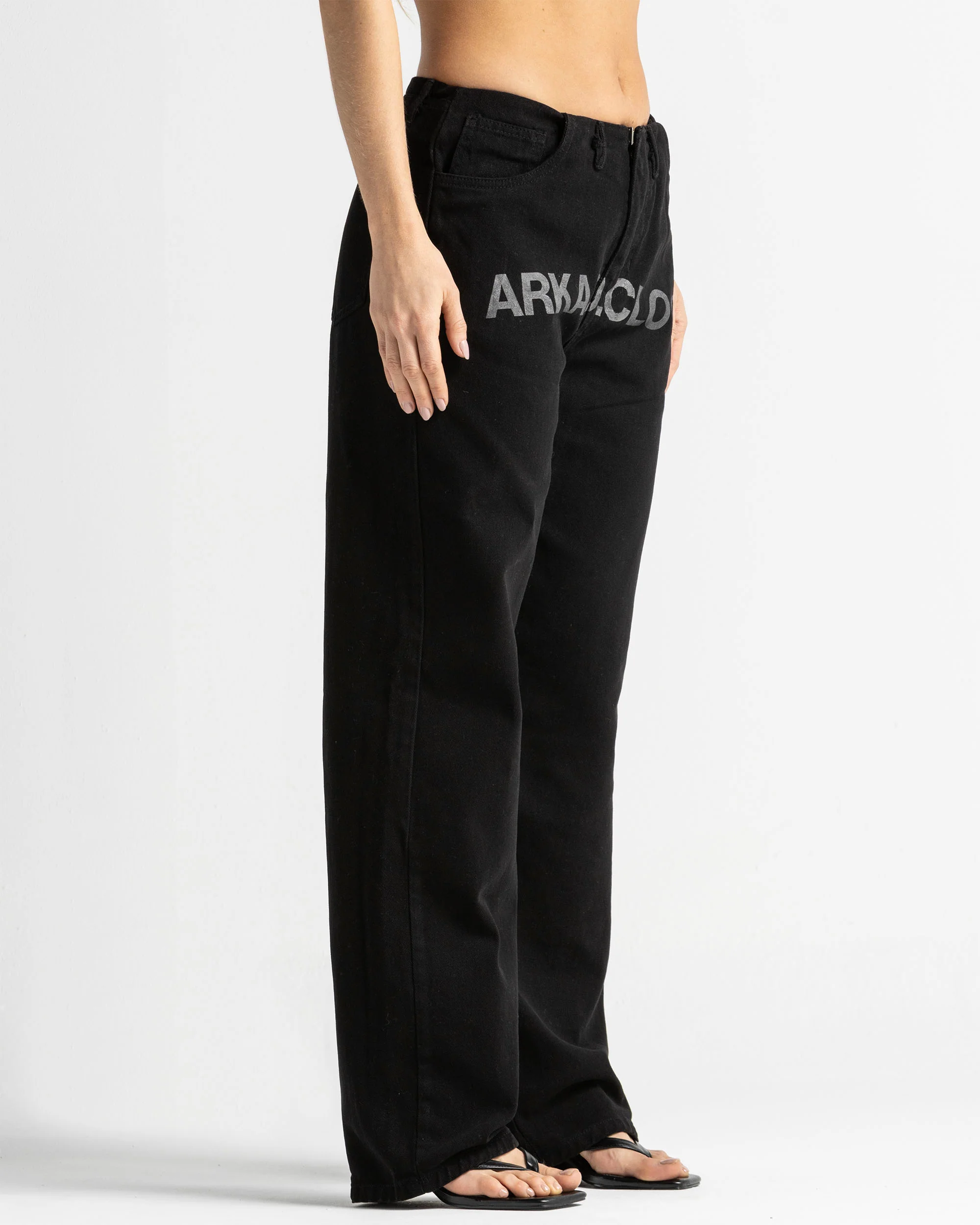 Printed Jean Negro Mujer - Image 3