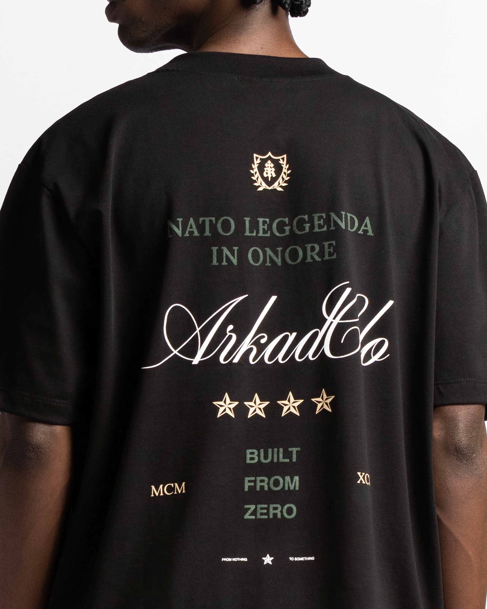 Regular Fit Tshirt Negra Nato Leggenda - Image 4