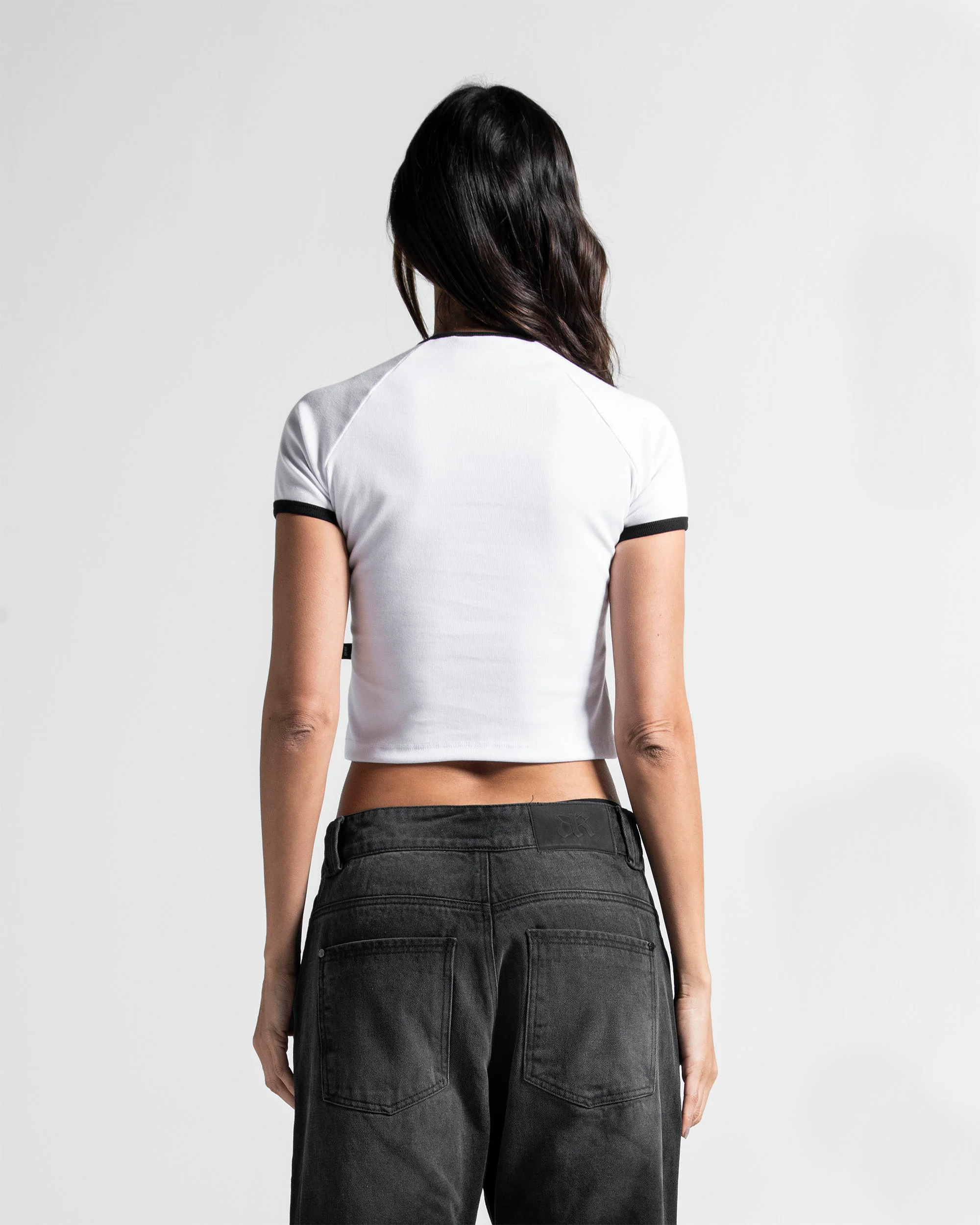 Ribbed Baby Tee Blanca - Image 2