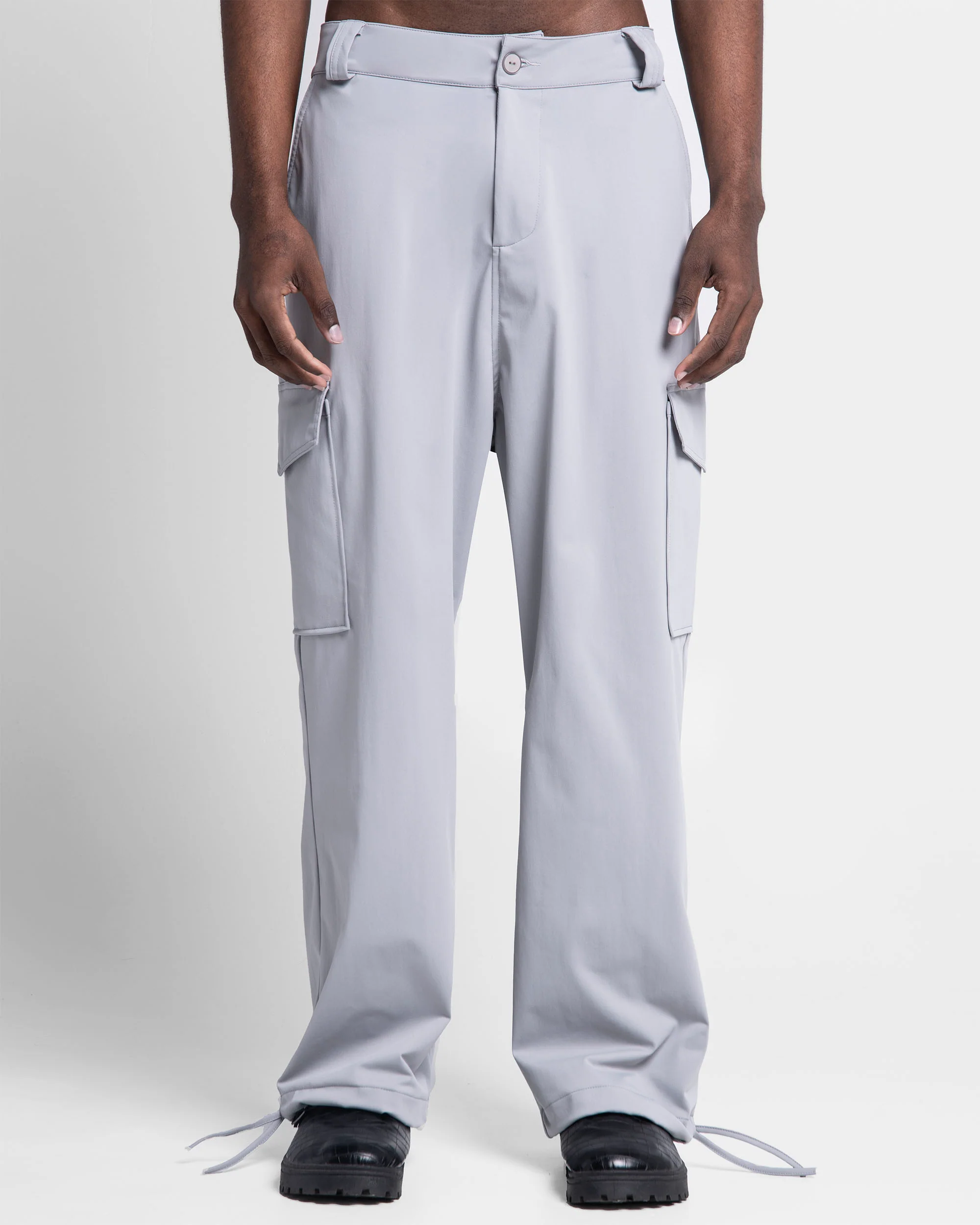 Tailored Pant Botas Ajustables Gris Claro