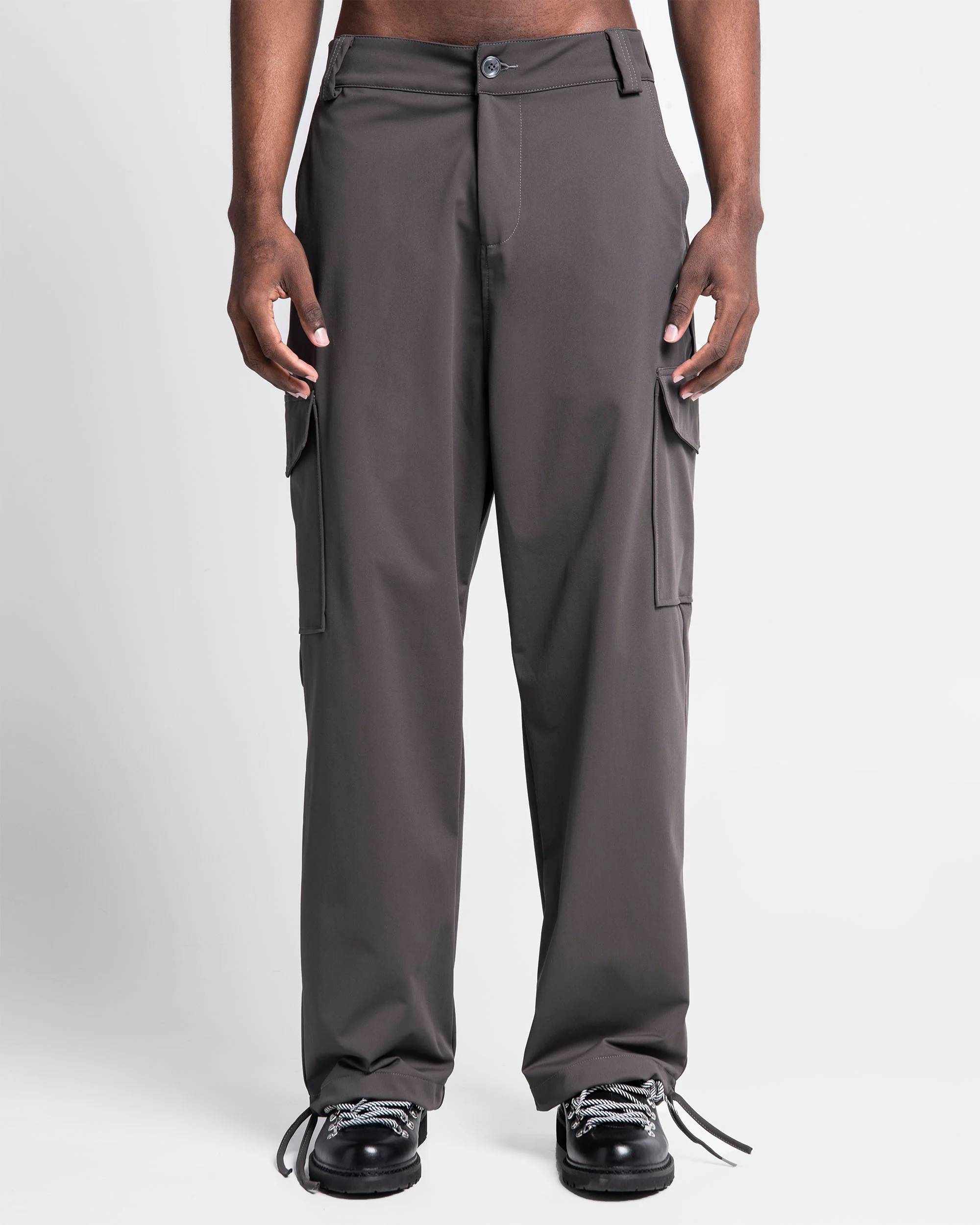 Tailored Pant Botas Ajustables Gris Oscuro