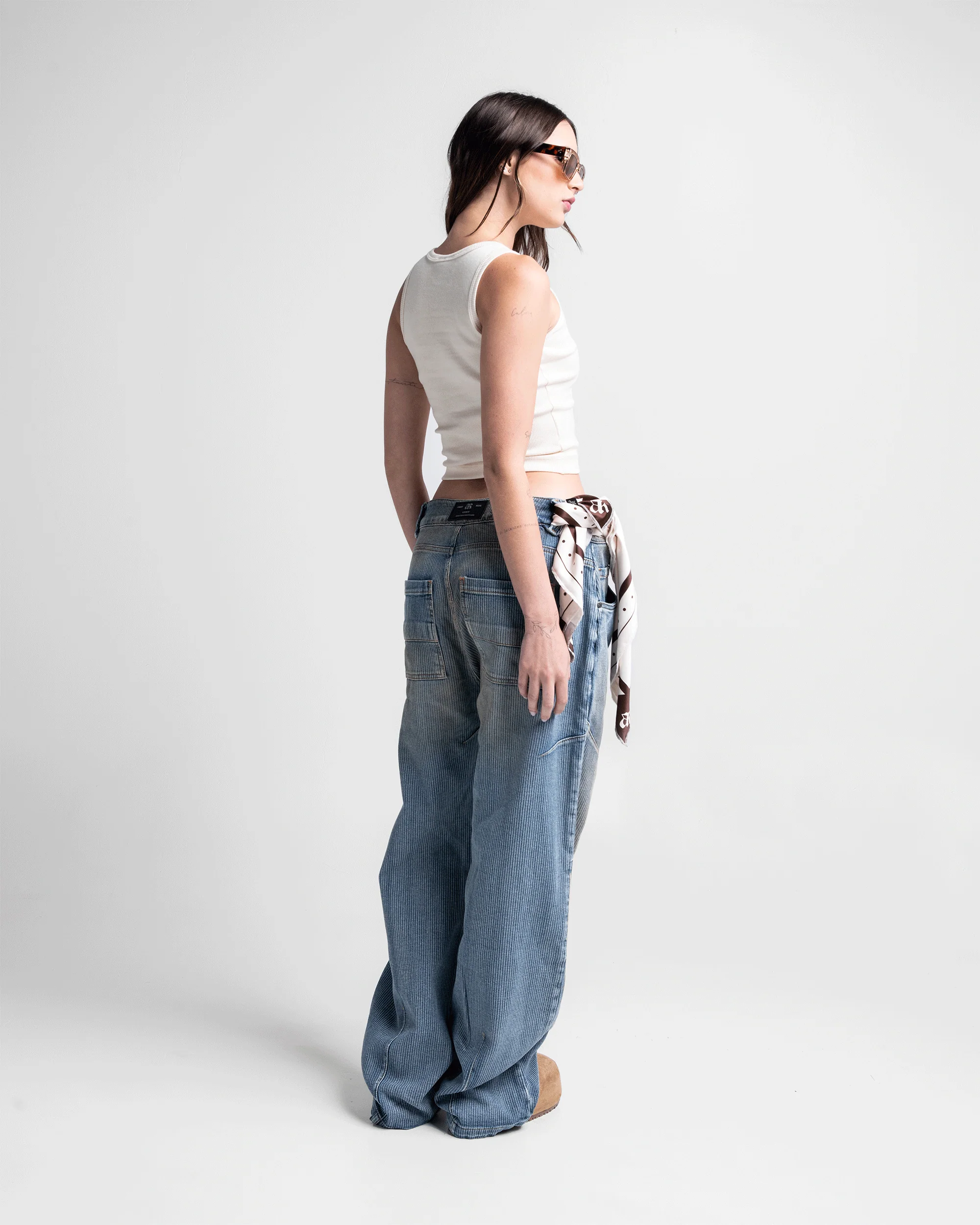 Tank Shirt Rib Beige Mujer - Image 6