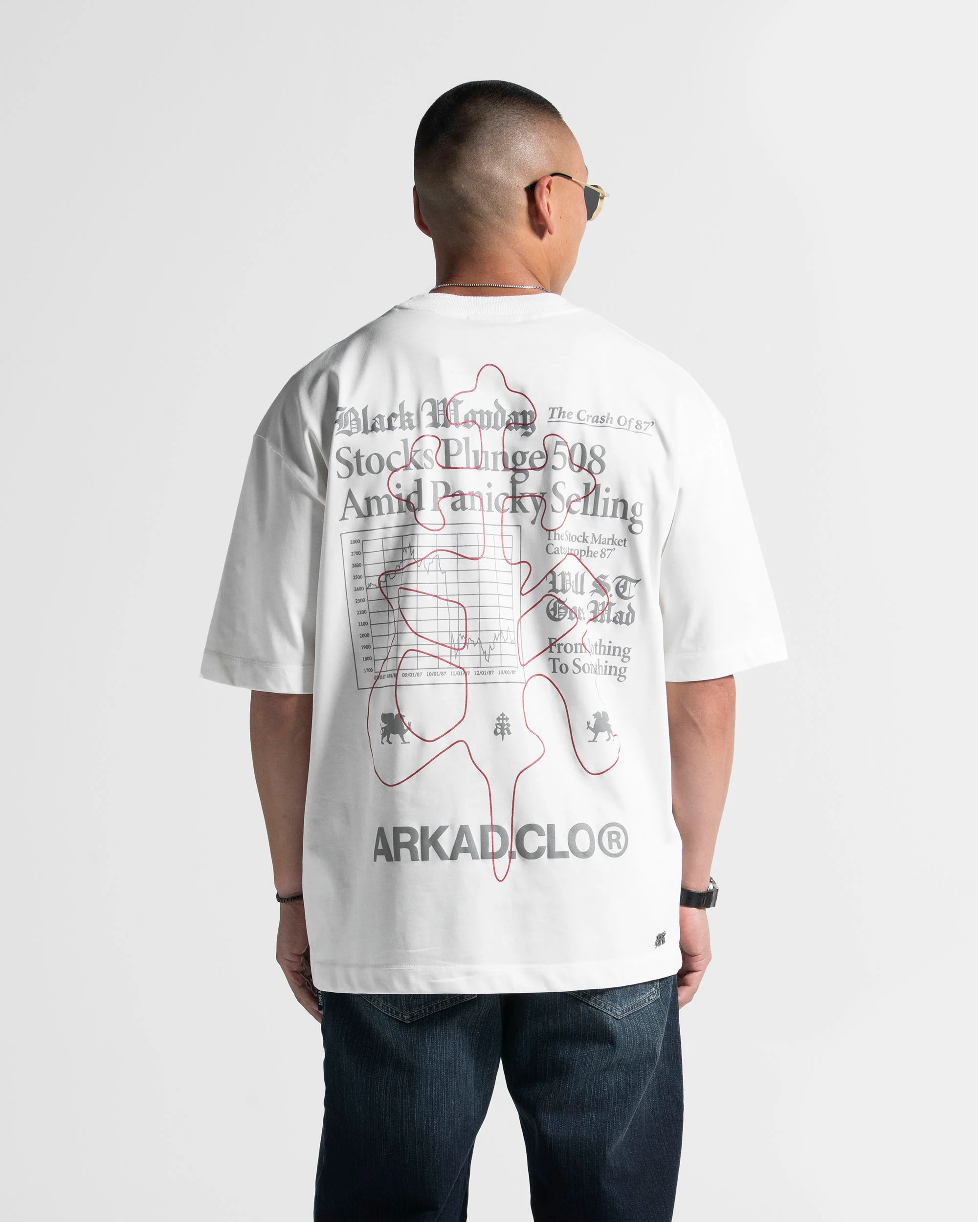Tshirt Oversize Blanca AK Rojo